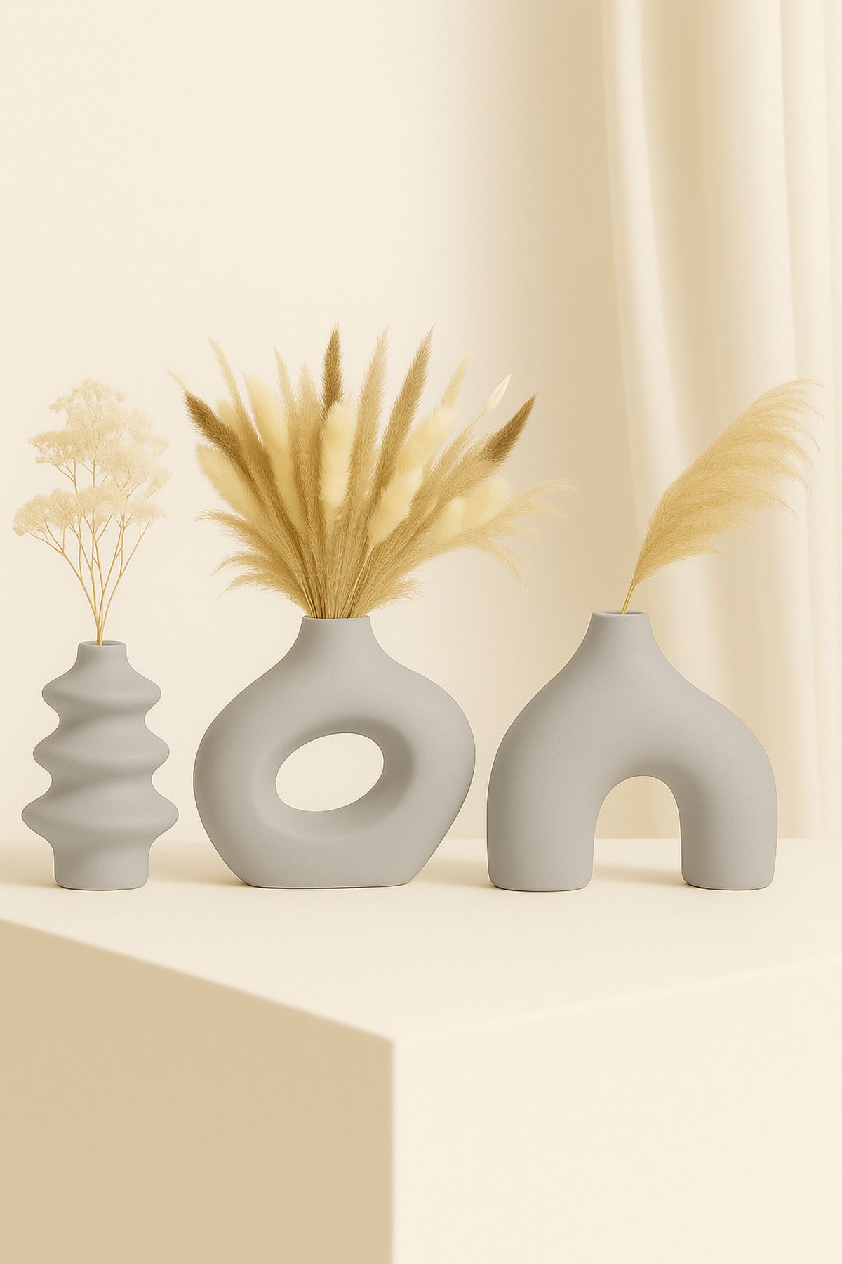 Minima Art Studio Yeni Sezon İskandinav Tarzı Bohem 11 cm Vazo Pinterest Pampas Vazosu Dekoratif Salon Aksesuarı
