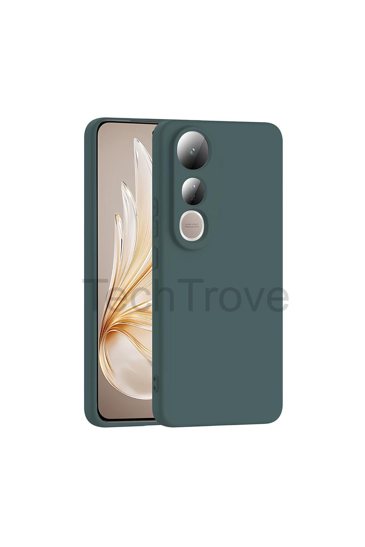 TechTrove Vivo V50 Lite 4G Kılıf İçi Kadife Süet Tasarımlı Kamera Korumalı Renkli Silikon Kapak