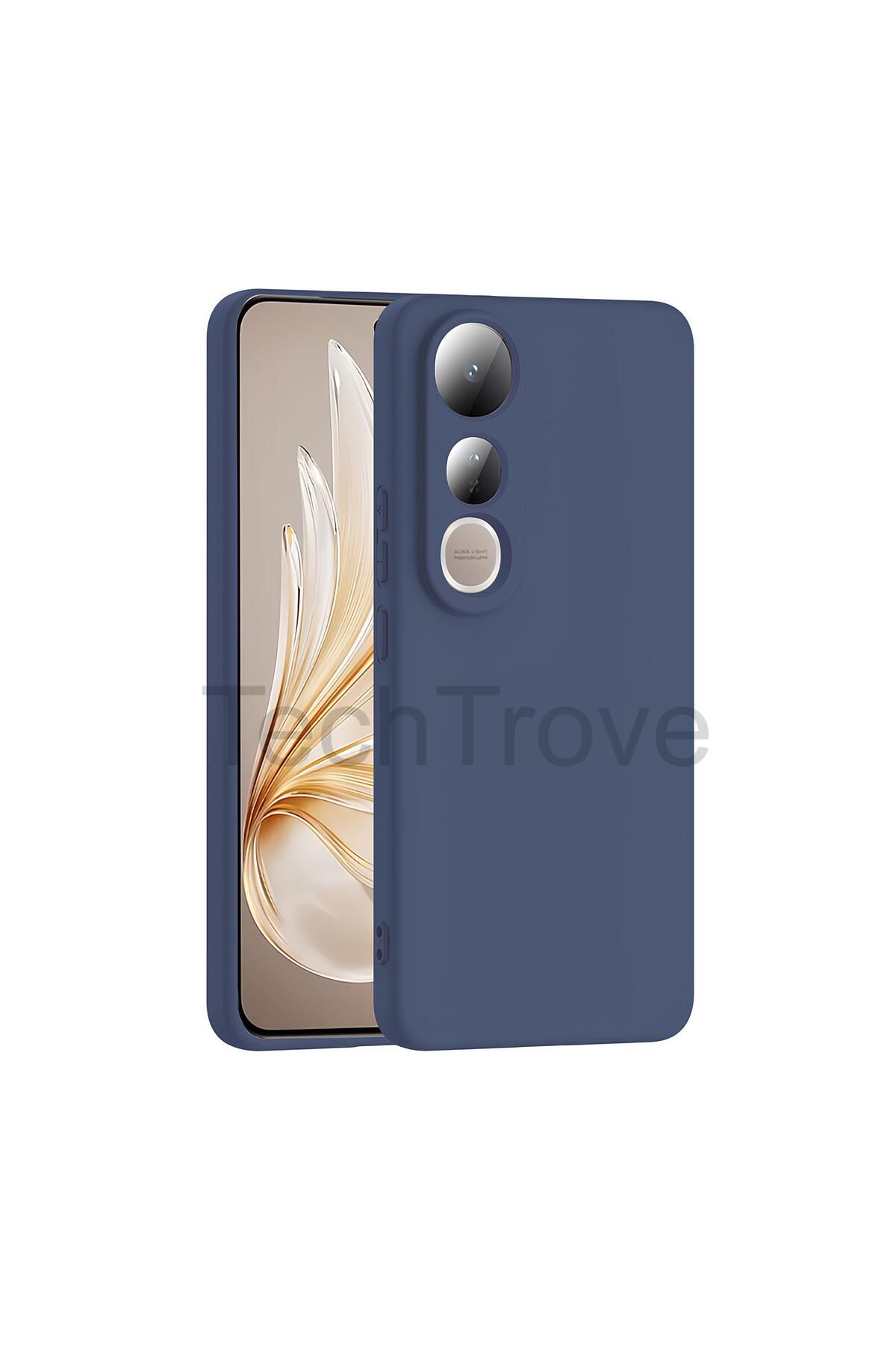 TechTrove Vivo V50 Lite 4G Kılıf İçi Kadife Süet Tasarımlı Kamera Korumalı Renkli Silikon Kapak