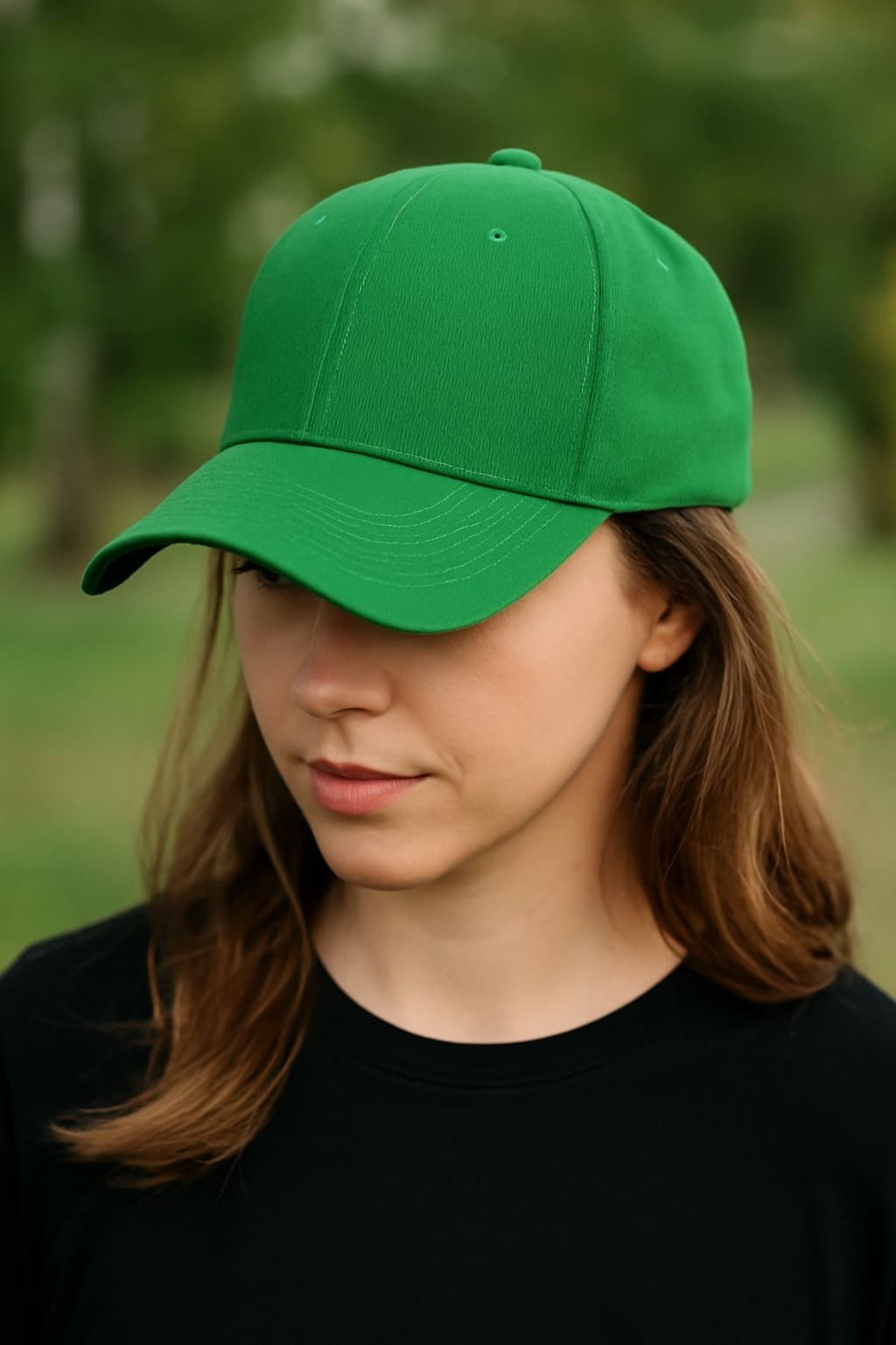 WOHOME Unisex Basic Cap Düz Şapka-Kadın Şapka-