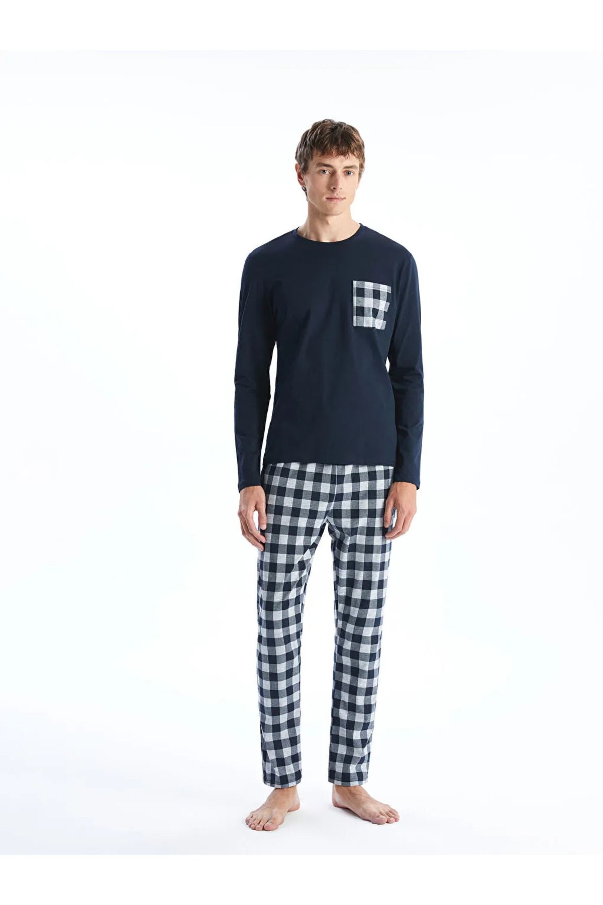 LC Waikiki Gri Standart Kalıp Erkek Pijama Takımı