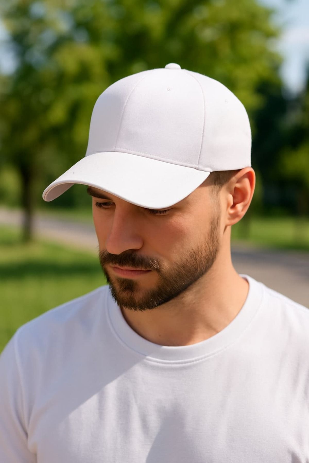 WOHOME Unisex Basic Cap Düz Şapka- Erkek -
