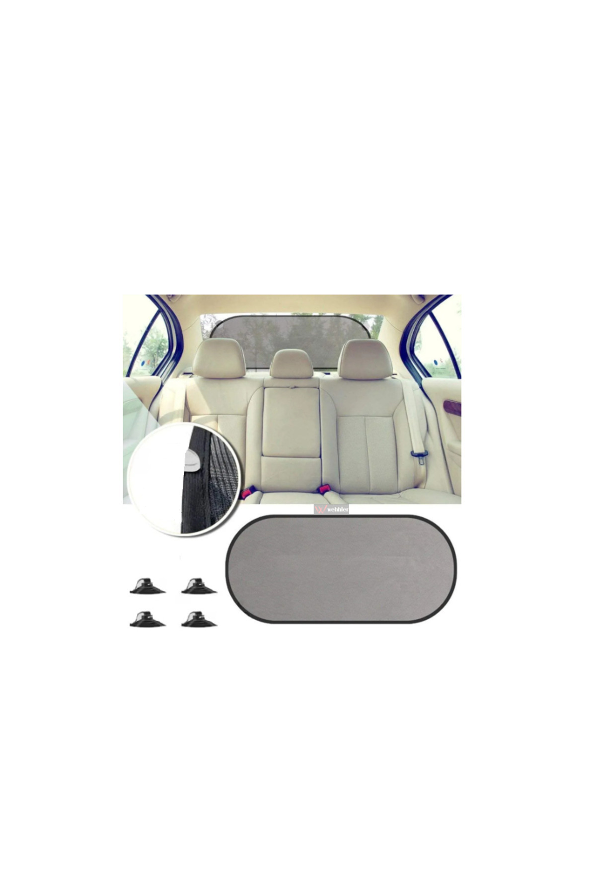 WEHHLER-Opel Corsa F 2019-2020-2021-2022-2023-2024-2025 Rear Window Curtain-Sunshade 2