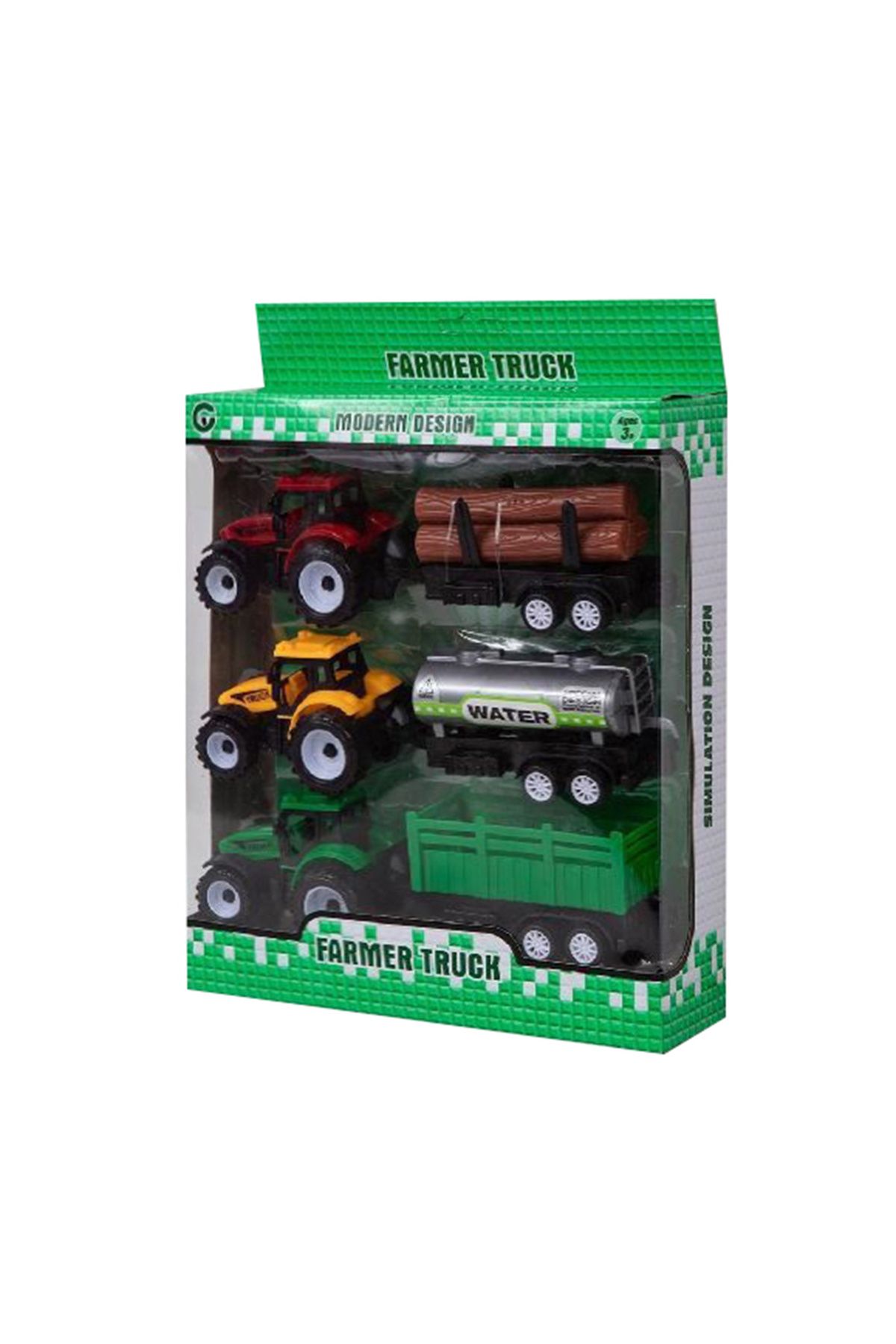 MATMEL Gepettoys Çek Bırak Traktör Set 3'lü