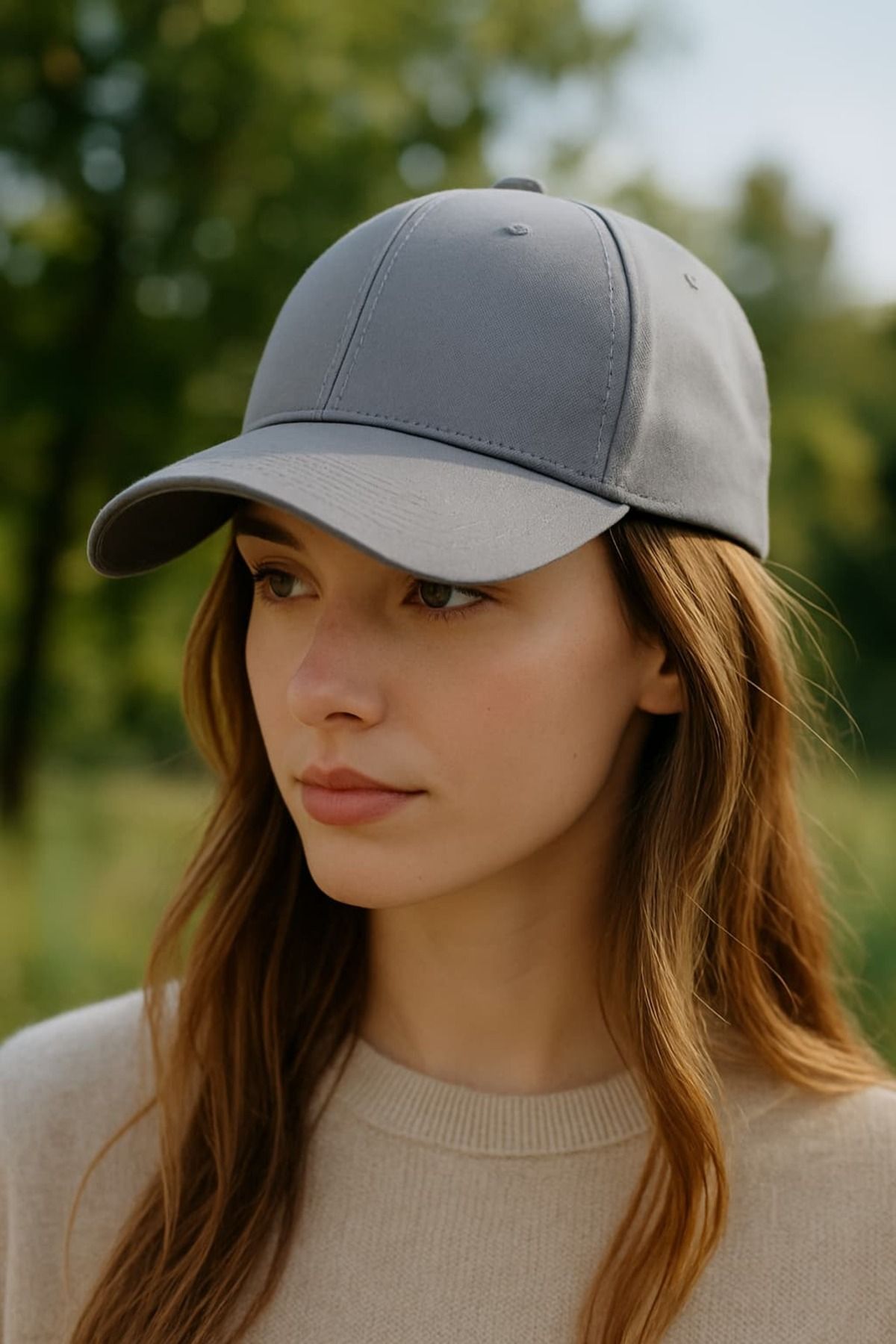 WOHOME Unisex Basic Cap Düz Şapka-Kadın Şapka-