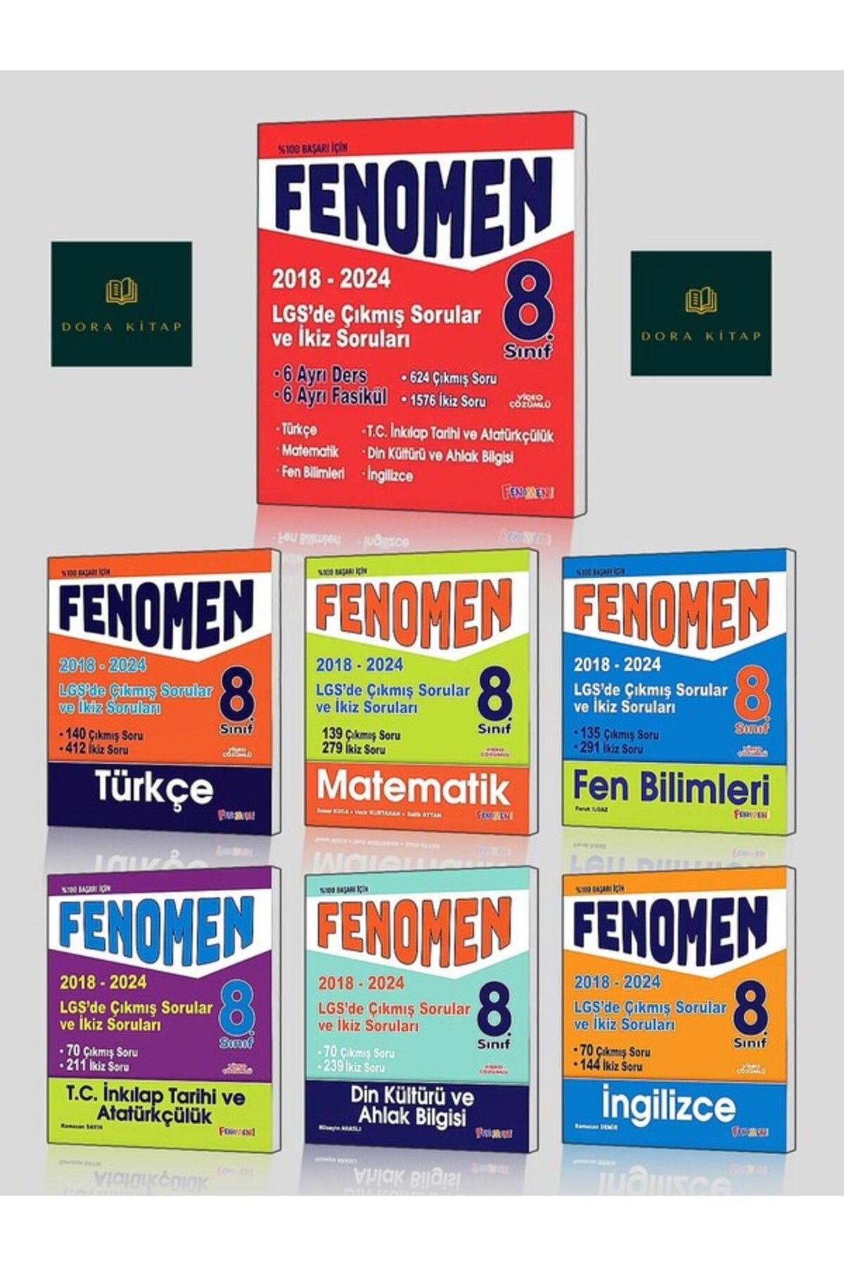Fenomen Yayıncılık Lgs 2018-2024 Yılları Arası Çıkmış Sorular Ve Ikiz Soruları Seti 6 Kitap