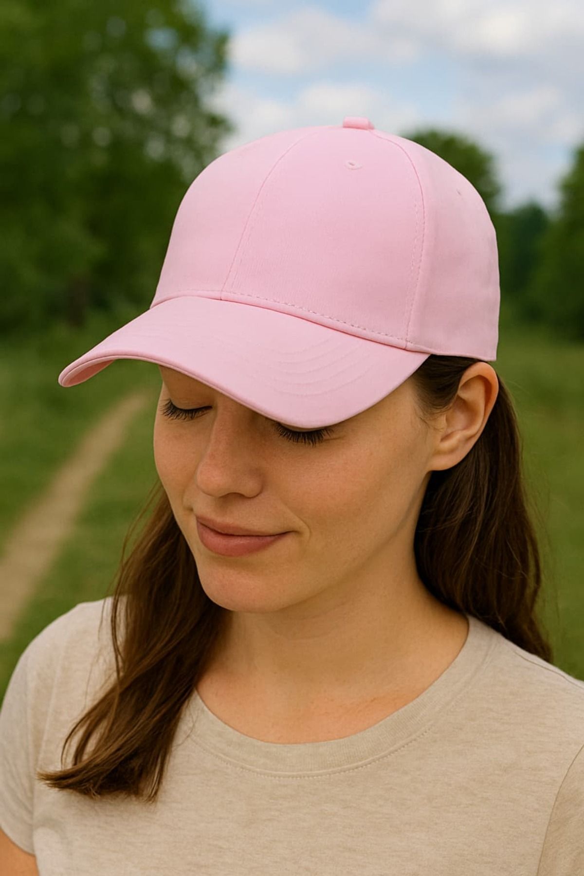 WOHOME Unisex Basic Cap Düz Şapka-Kadın Şapka-