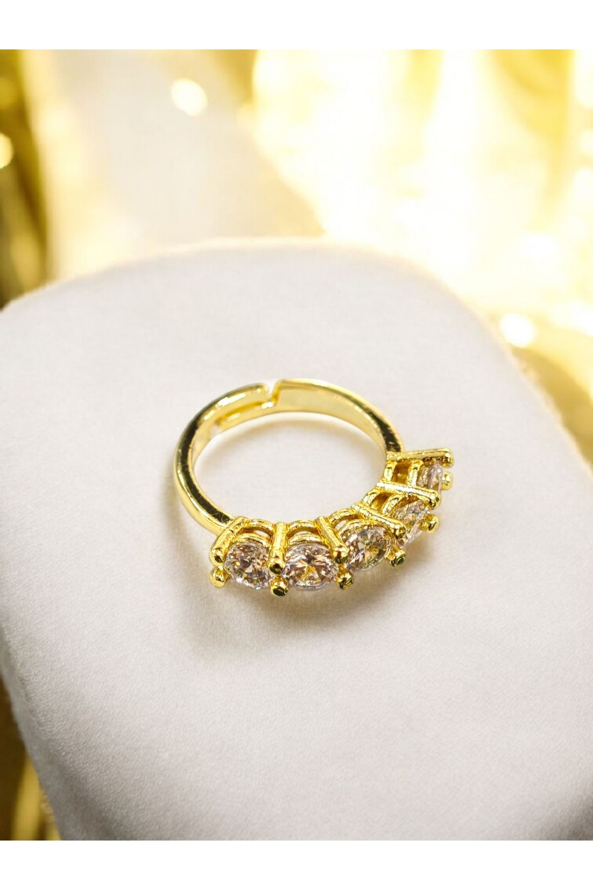 Bluw Jewelry Ayarlanabilir Beş Taş Yüzük MZ3