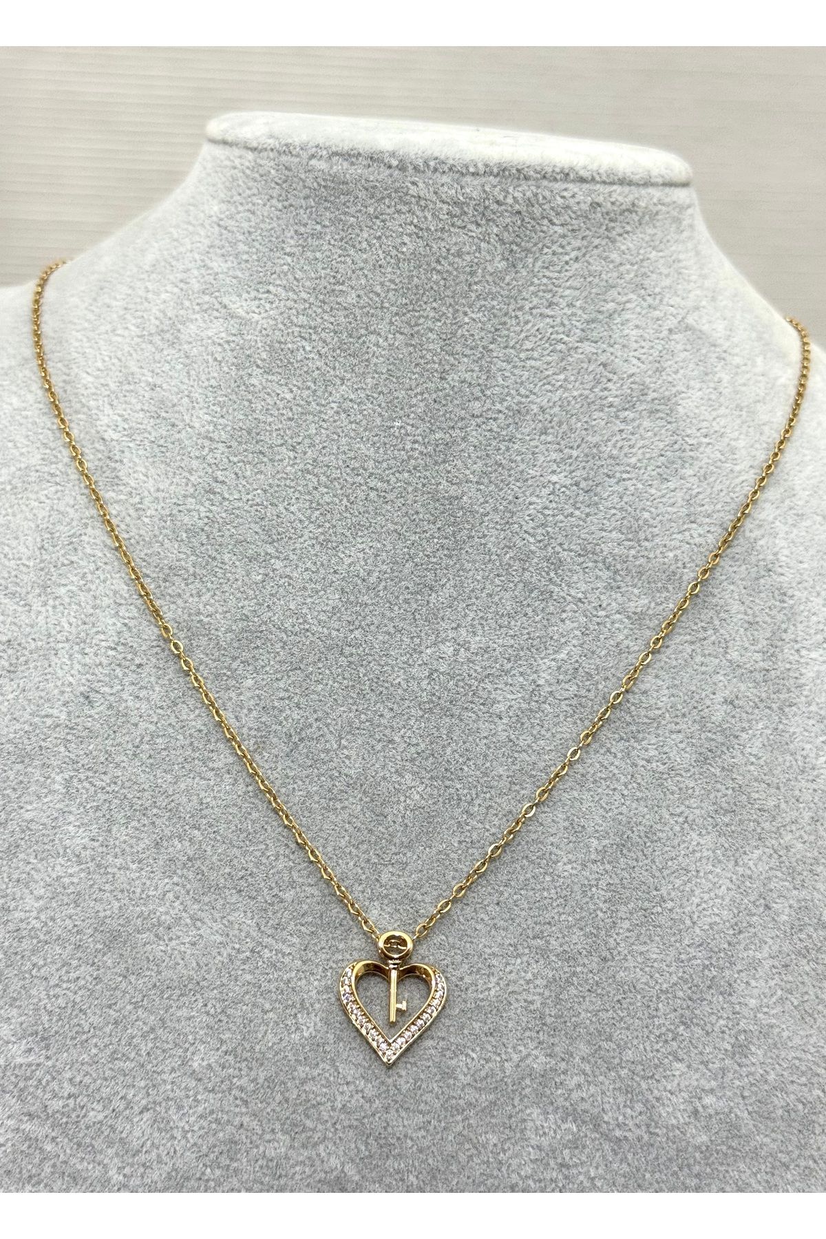 XUPING JEWELRY 316L kalpli taşlı çelik kolye paslanmaz kararmaz