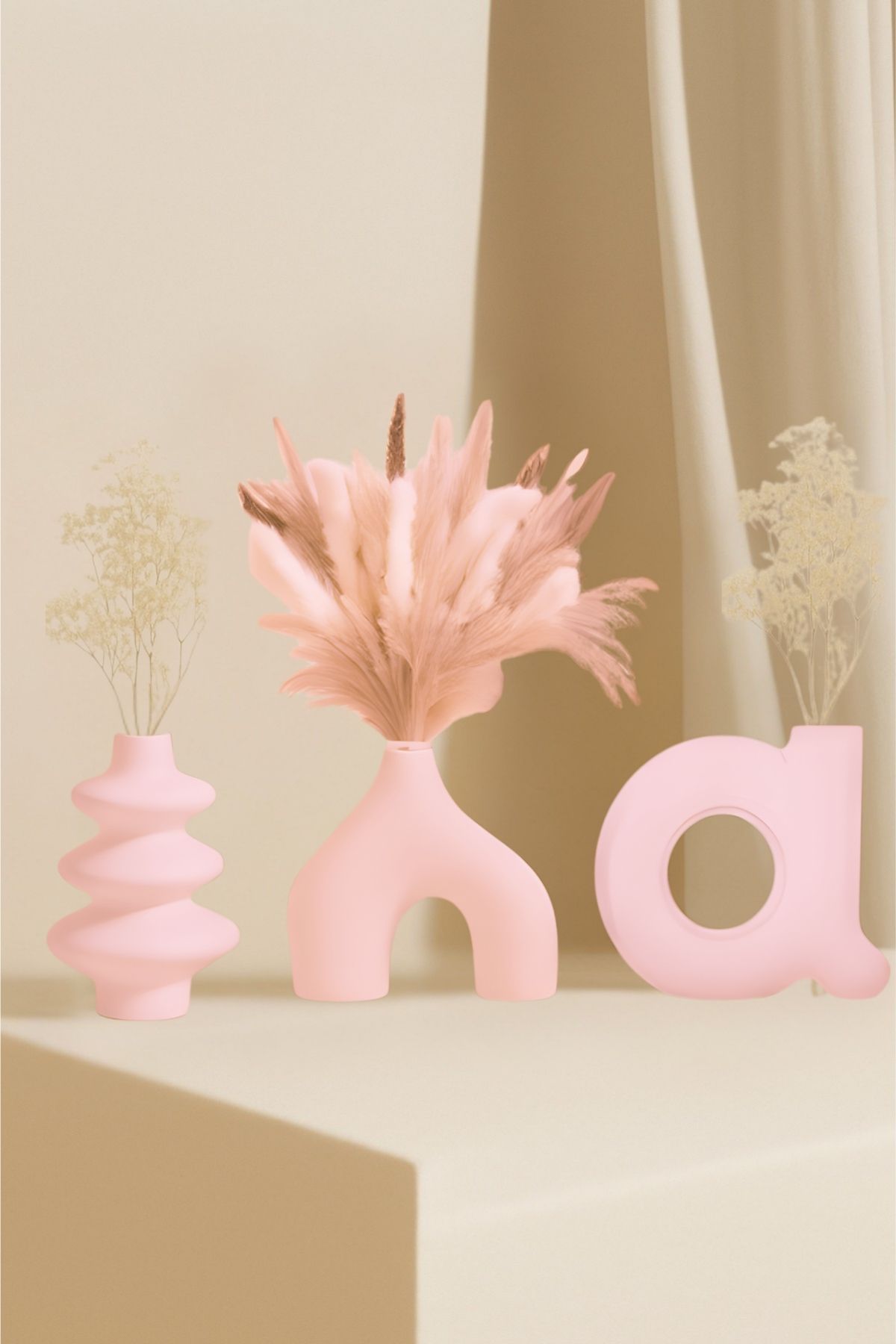 Minima Art Studio Yeni Sezon Minimal İskandinav Tarzı Bohem 11 cm Vazo Pinterest Pampas Vazosu