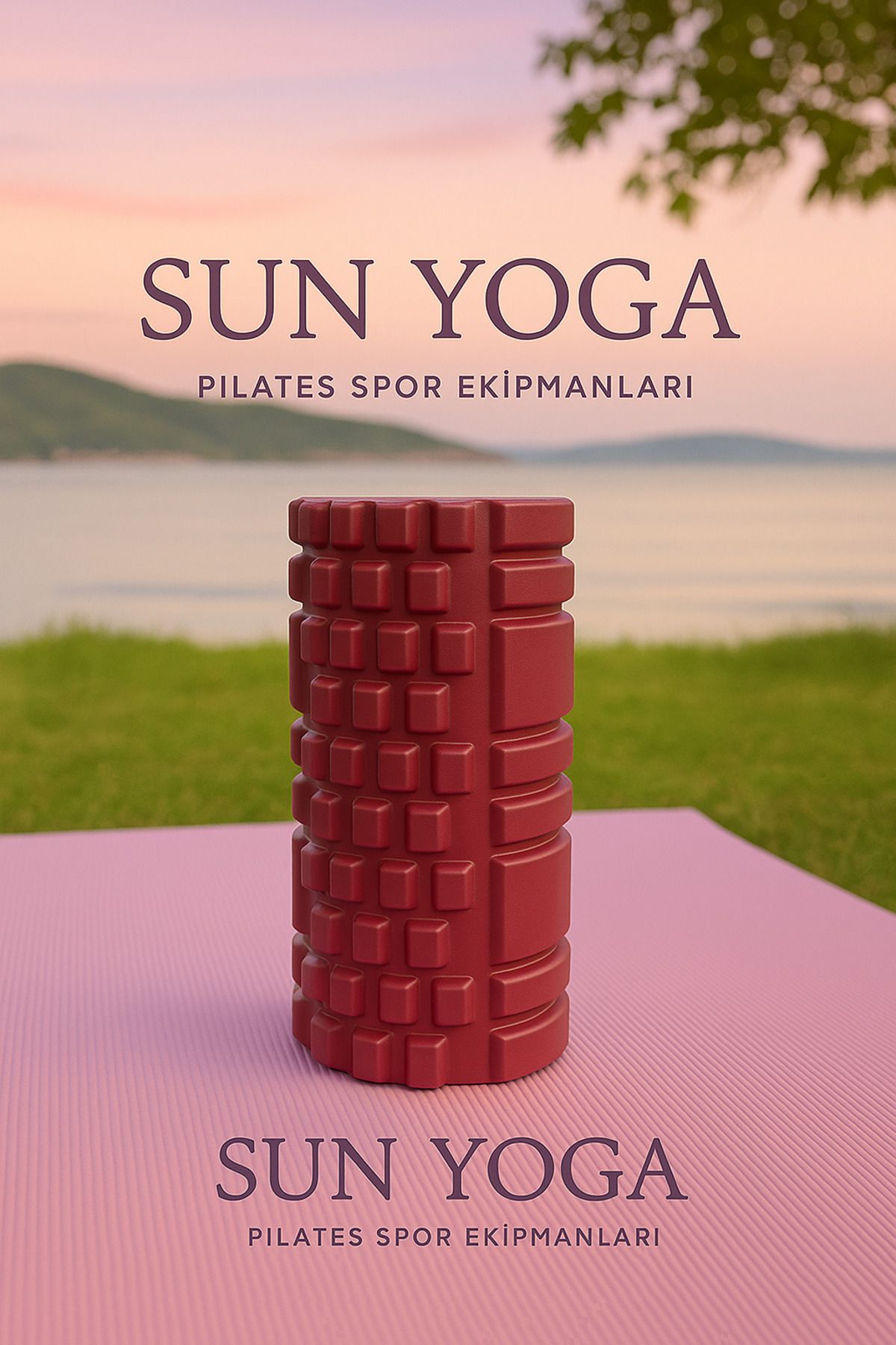 SUN YOGA PİLATES SPOR EKİPMANLARI Yüksek Yoğunlukta Orta Sert Foam Roller Fıtness Pilates Yoga Masaj Rulosu Masaj Köpüğü