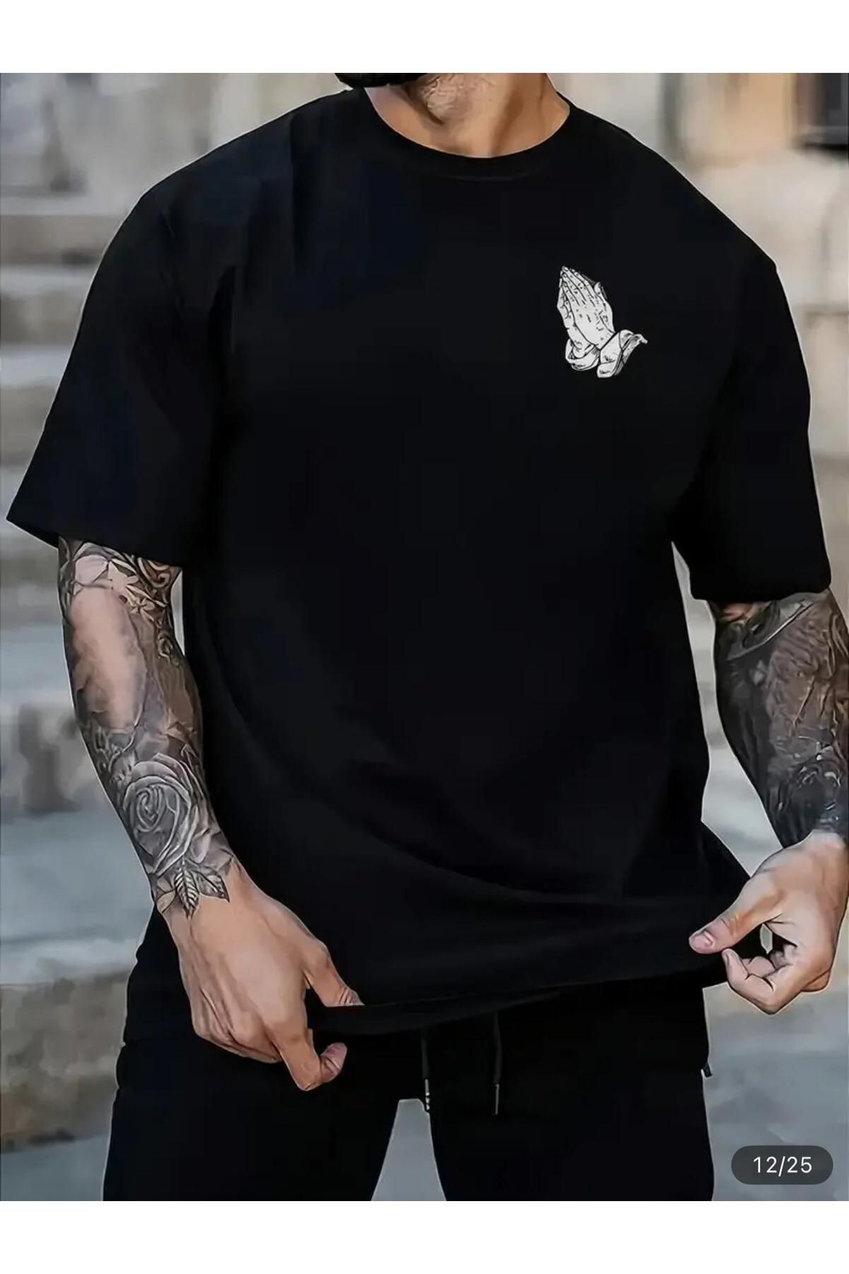 fukuza Oversize Siyah Tişört