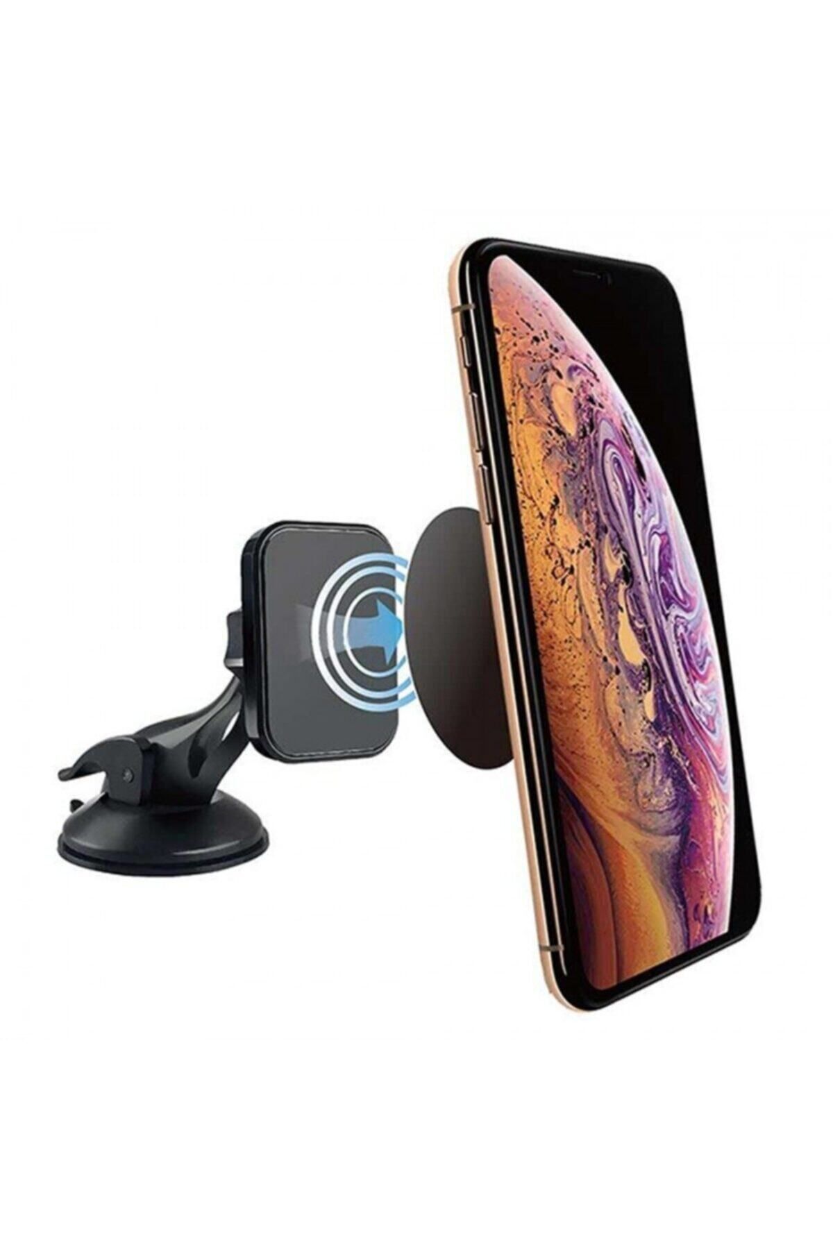 Canpay Oto Araba Araç İçi Telefon Tutucu Cam & Torpido Uyumlu, Güçlü Vantuzlu, Sarsılmaz Manyetik Tutucu
