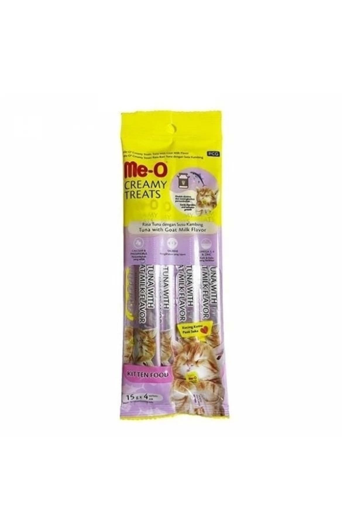 No8 Home Me-O Creamy Ton Balıklı ve Keçi Sütlü Sıvı Yavru Kedi Ödül Maması 4 Adet 15 Gr