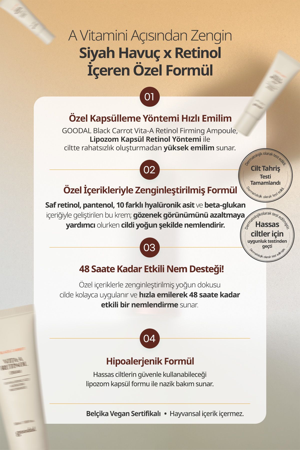 کرم صورت رتینول هویج سیاه و ویروس عصاره کلوت ضد 50 میل Goodal