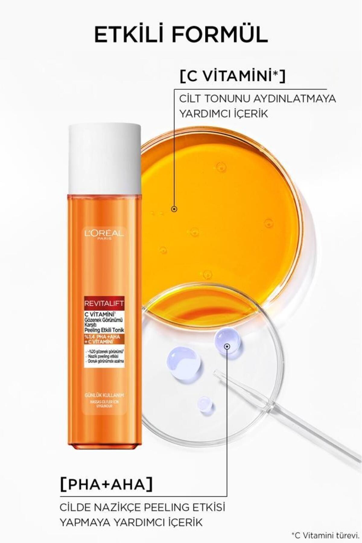 Revitalift C Vitamini Gözenek Görünümü Karşıtı Peeling Etkili Tonik & Aydınlatıcı Köpük Temizleyici — PKTPEELTONIKKPKTEMIZ — تصویر 4 از 8