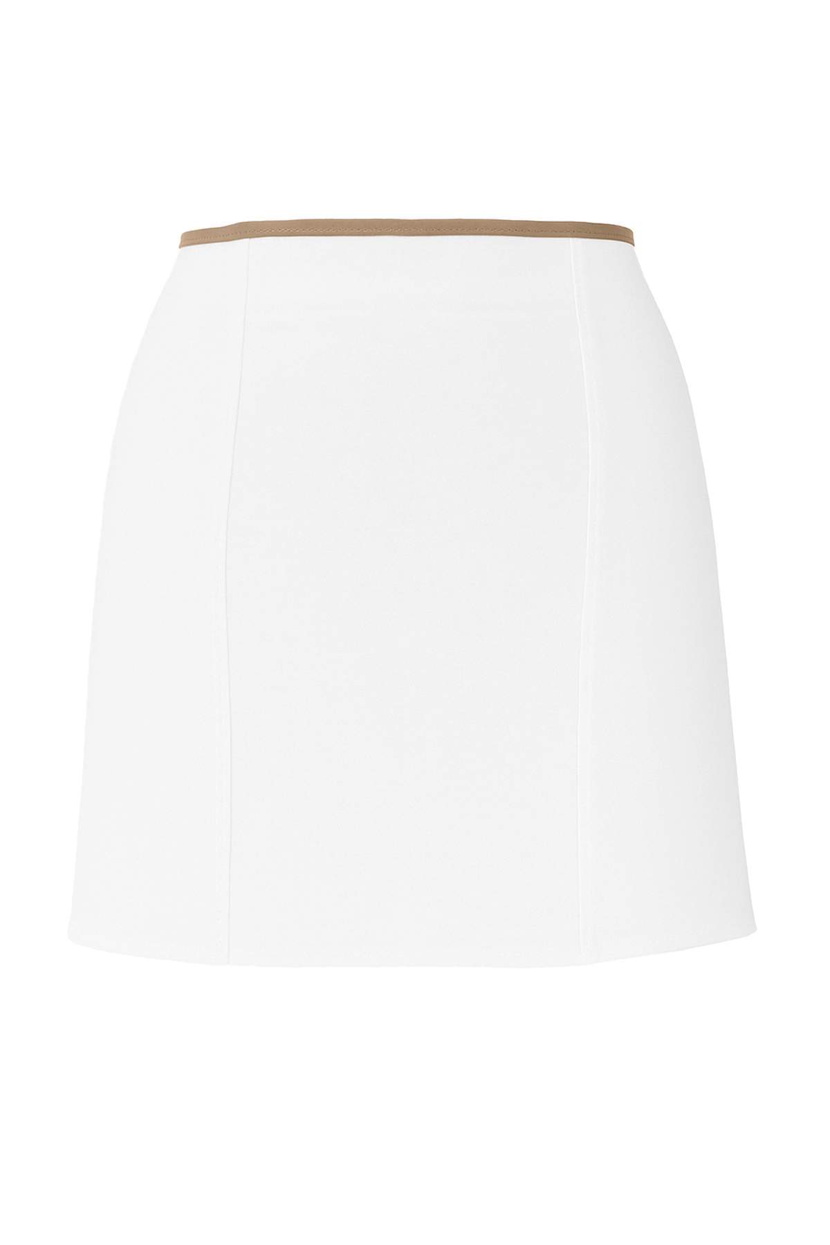 Trendyolmilla  Beyaz Kemerli Mini Dokuma Etek Görünümlü Şort TWOAW25SR00027 - Görsel 9