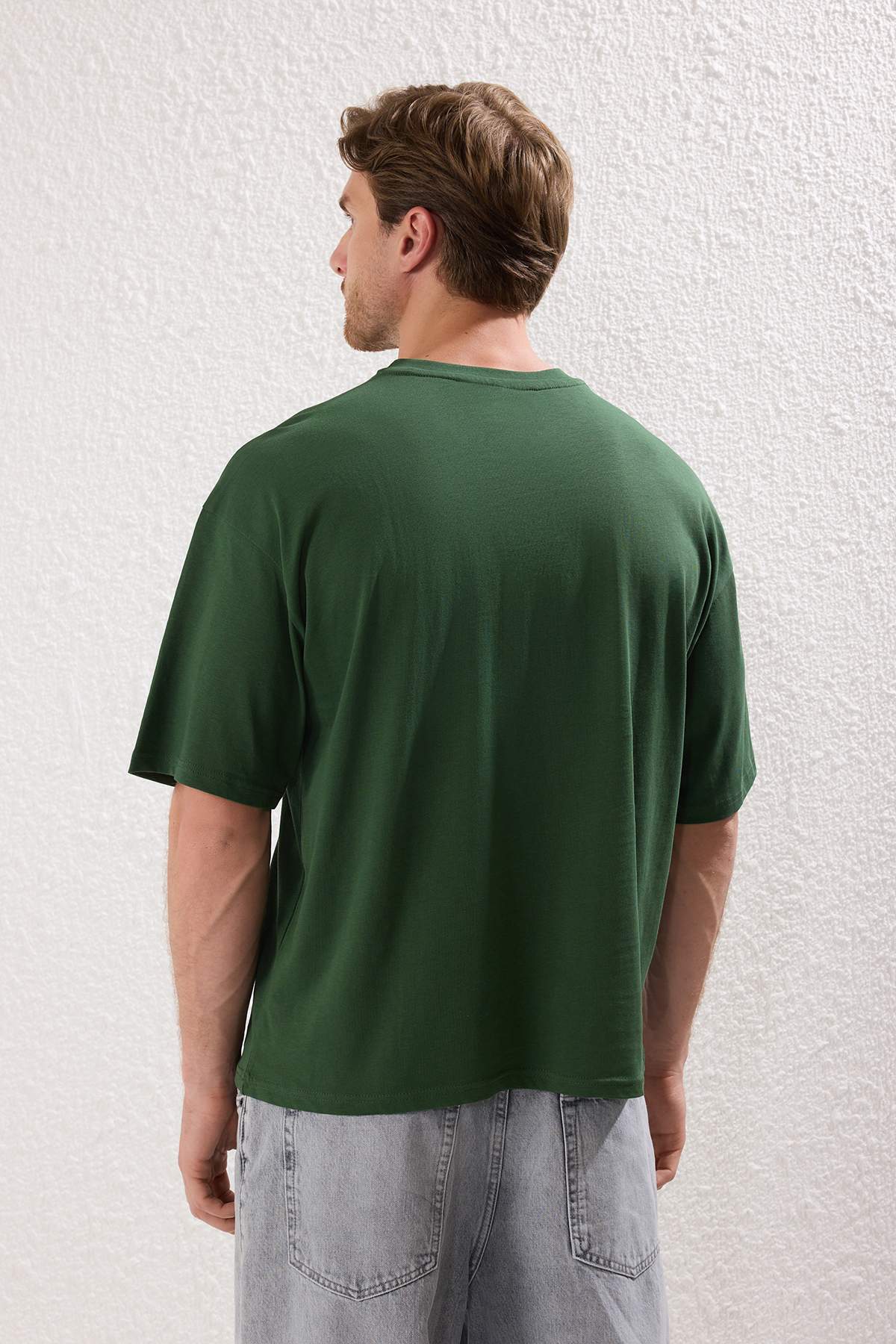 Trendyol Collection-Khaki Unisex Regular/Normal Cut Teddy Bear Printed 100% Cotton T-Shirt Tmnss25Ts00161 4