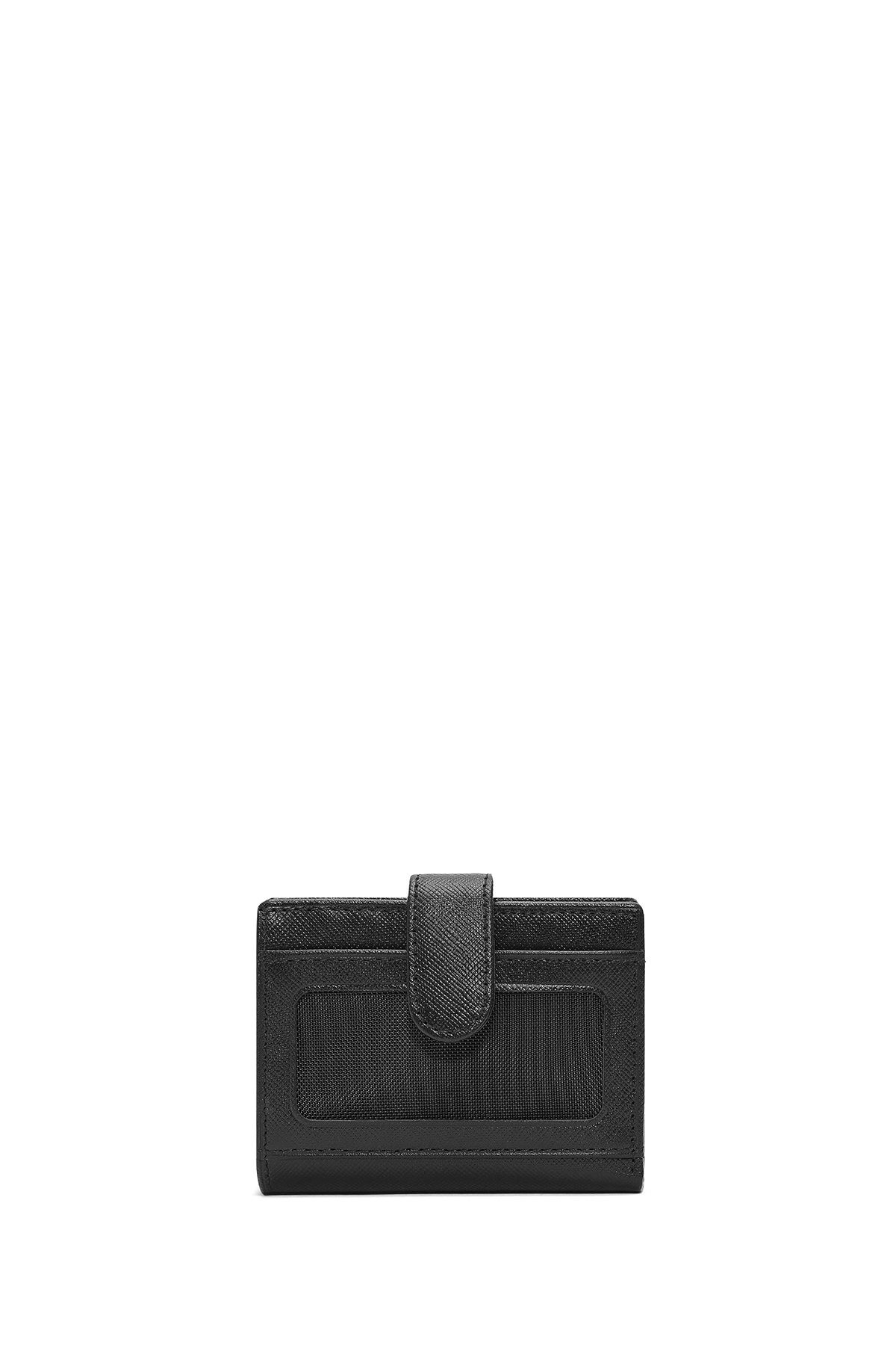Derimod-Black Leather Men's Card Holder - 000a2d3094cv 5