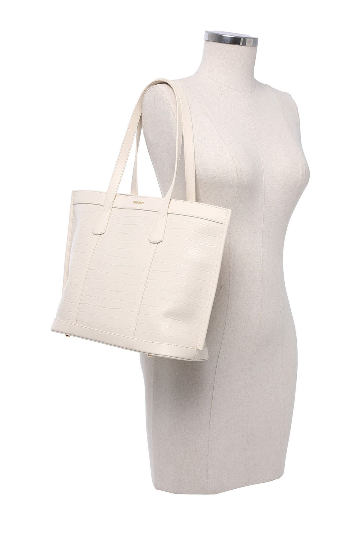 کیف شانه ای زنانه کرم 5FX Nine West