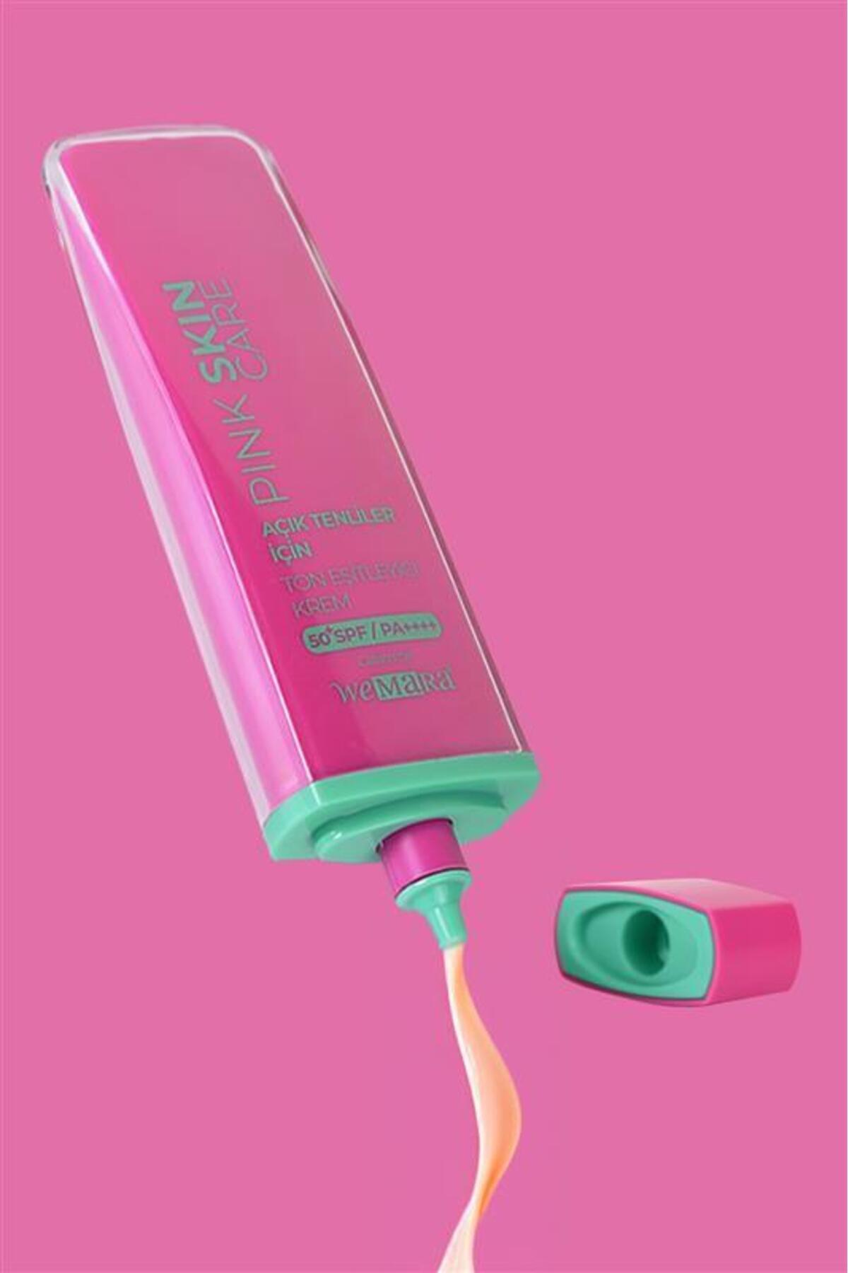 WEMARA TON ESITLEYICI YUZ BAKIM KREMI 50 SPF 50 ML — صورتی IMM.00.0174 — تصویر 5 از 7