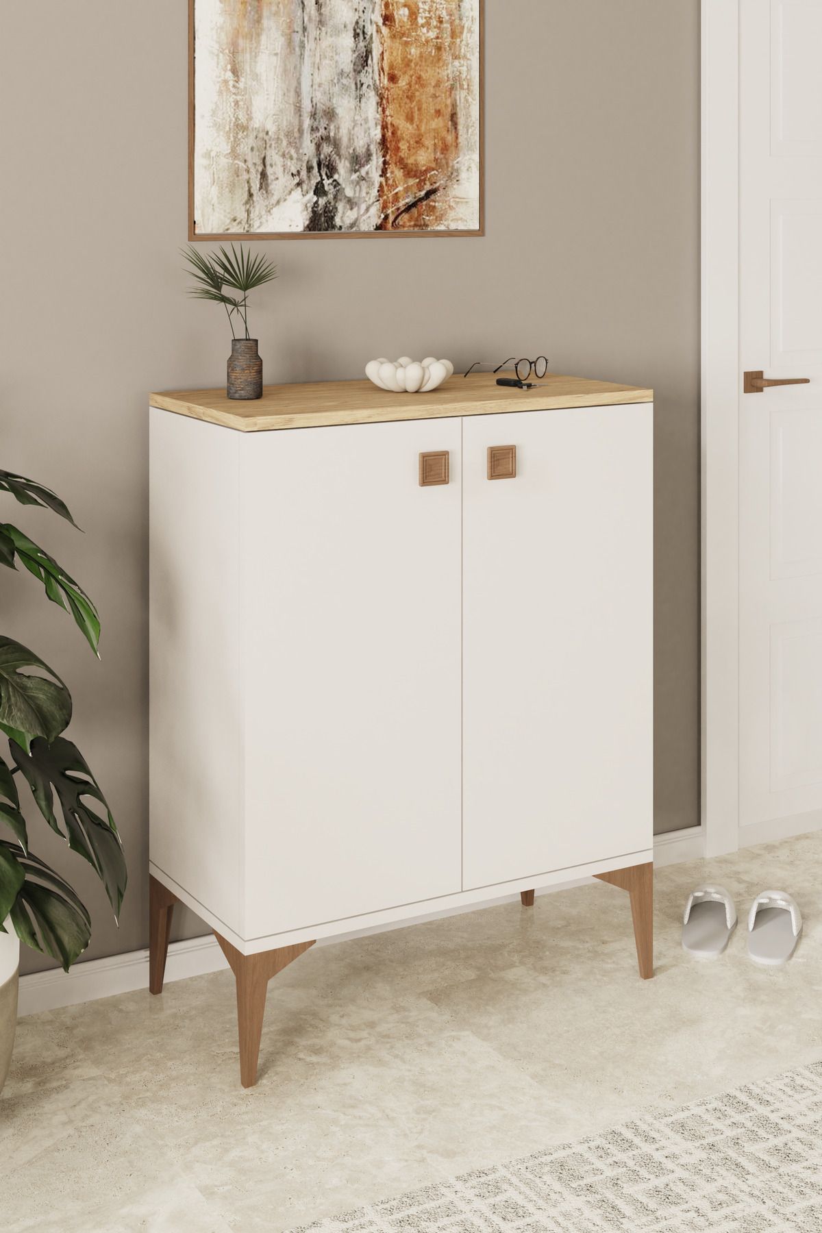Happylife Furniture Design %100 Mdf Ayakkabılık Çok Amaçlı Dolap Zahirelik Mutfak Kiler Dolabı