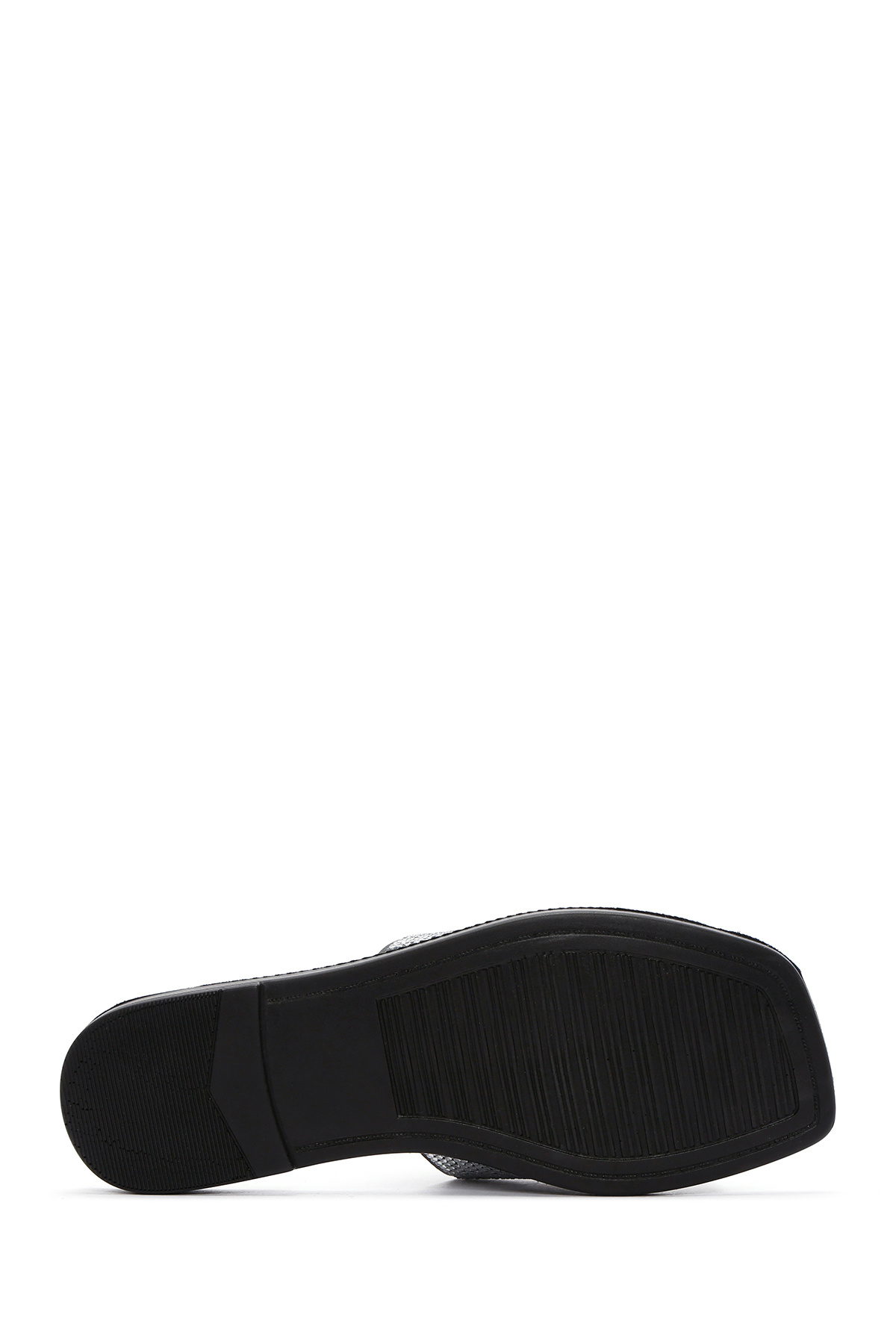 Derimod-Black Stone Detailed Women's Slippers - 24sfe 465414 4