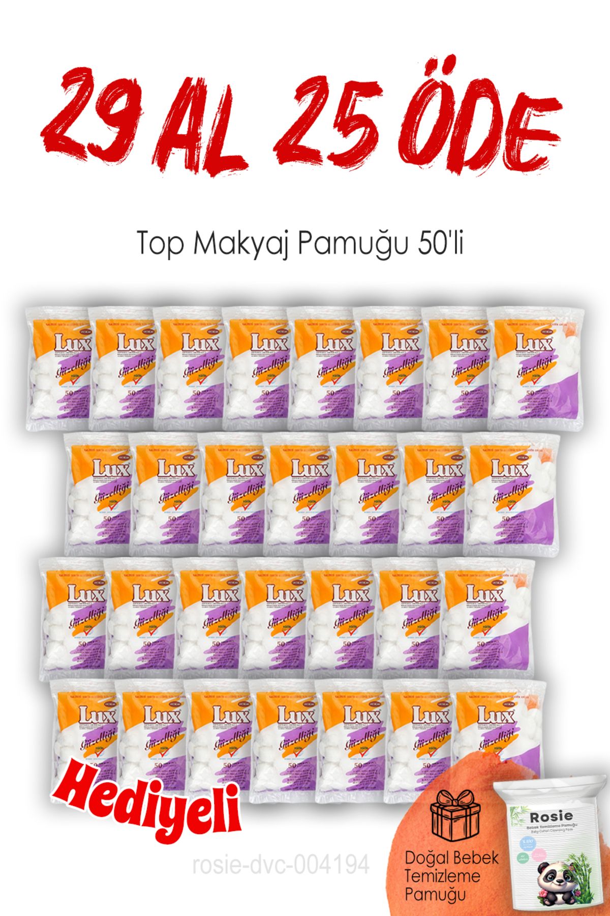 LUX 19 AL 16 ÖDE 50'li Lux Top Makyaj Pamuğu