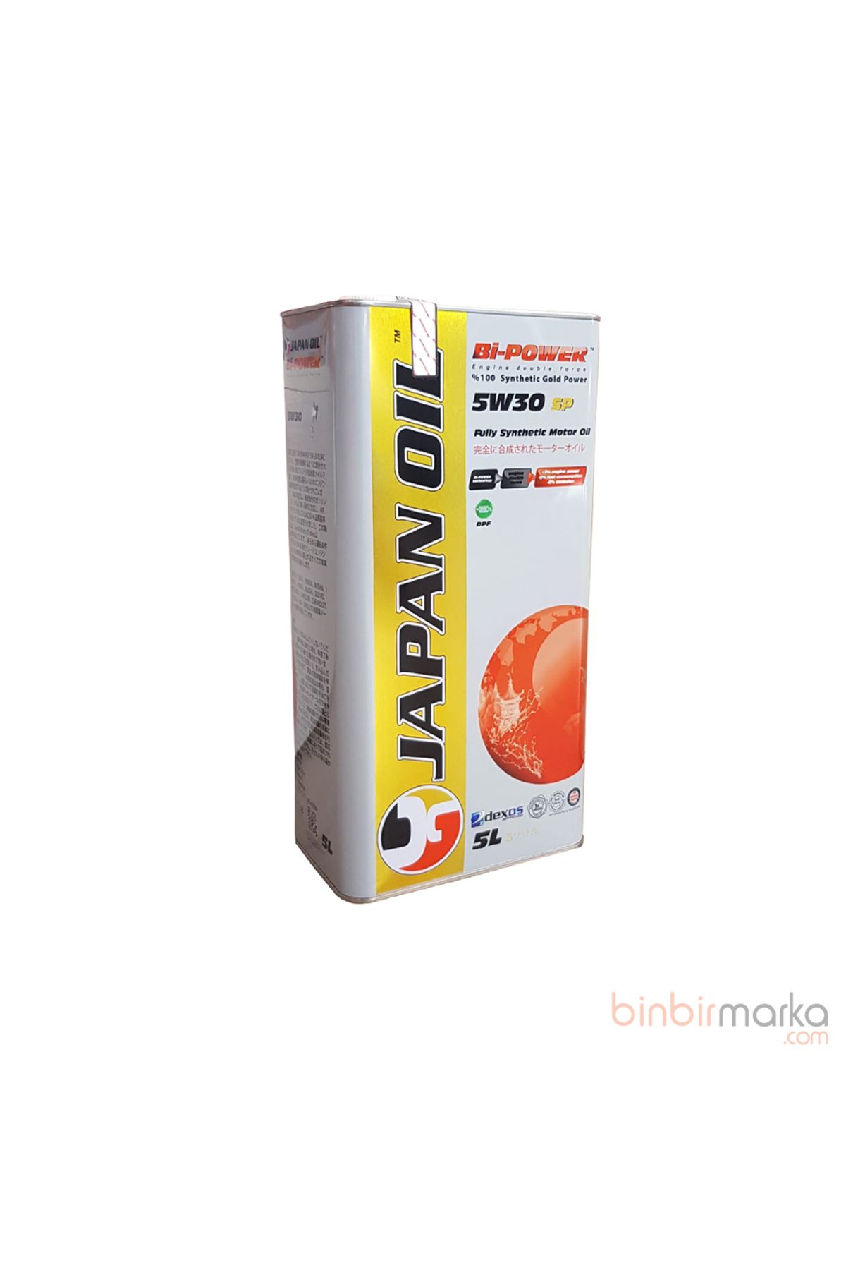 japan OIL Bİ-POWER tam sentetik dexos2 5w30 5LT motor yağı (üretim yılı 2023)