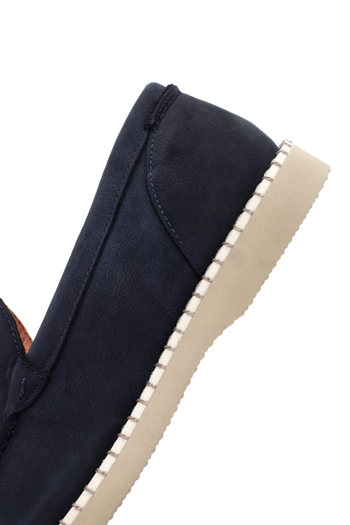 Derimod-Men's Navy Blue Nubuck Genuine Leather Penny Loafer Shoes Casual Daily Shoes 24Sfd6361V3 8