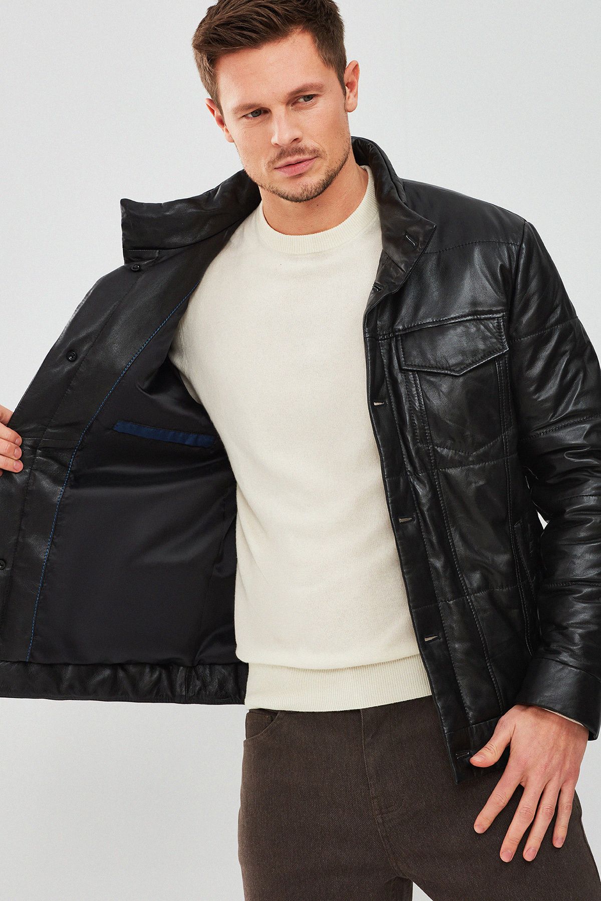 Derimod-Lorenzo Men's Black Puffer Jacket - 23wge65141m 8