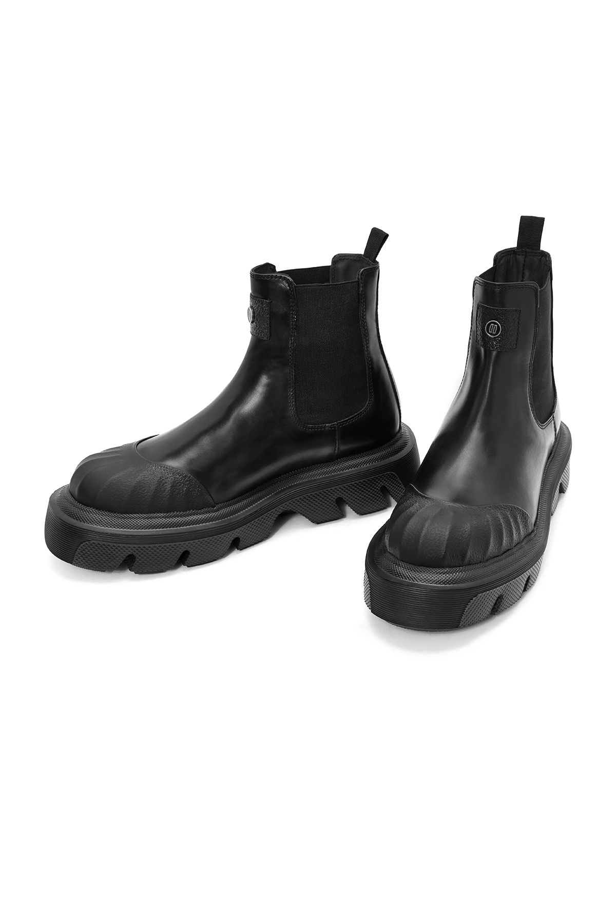 Derimod-Men's Black Thick Soled Leather Chelsea Boots 24Wfd 650418 3