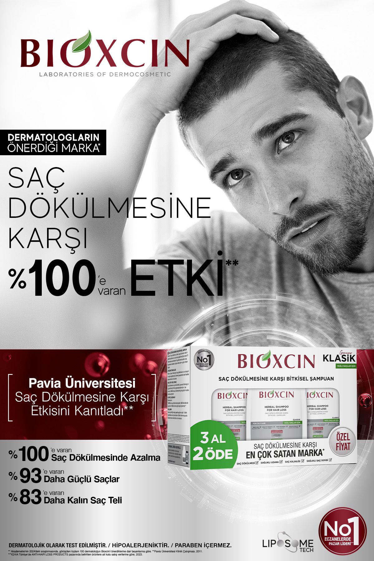 Bioxcin-Genesis Yağlı Saçlar Için Şampuan 3x300 ml- 2
