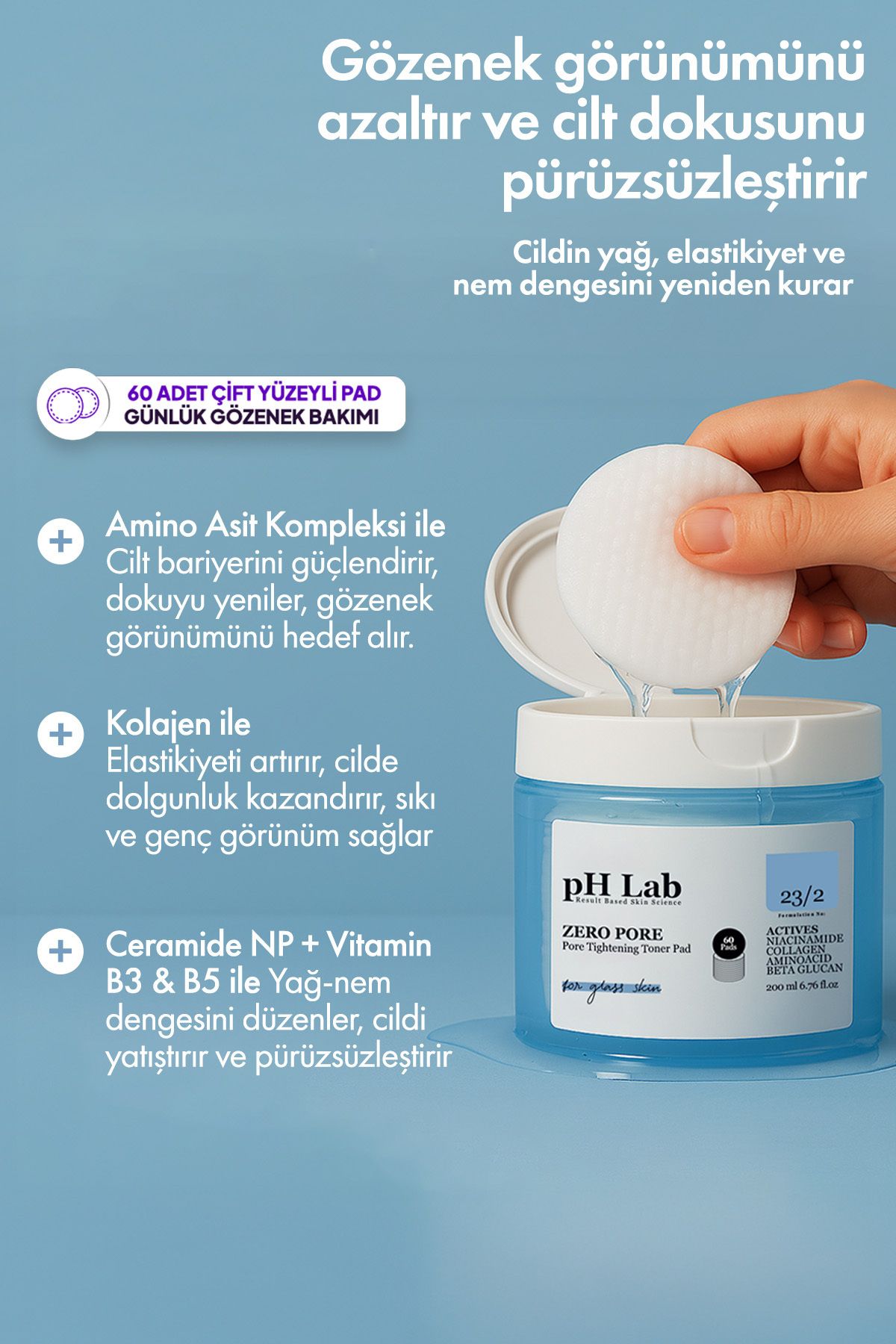 Ph Lab-Phlab Zero Pore Pore Firming 60's Toner Pad 6
