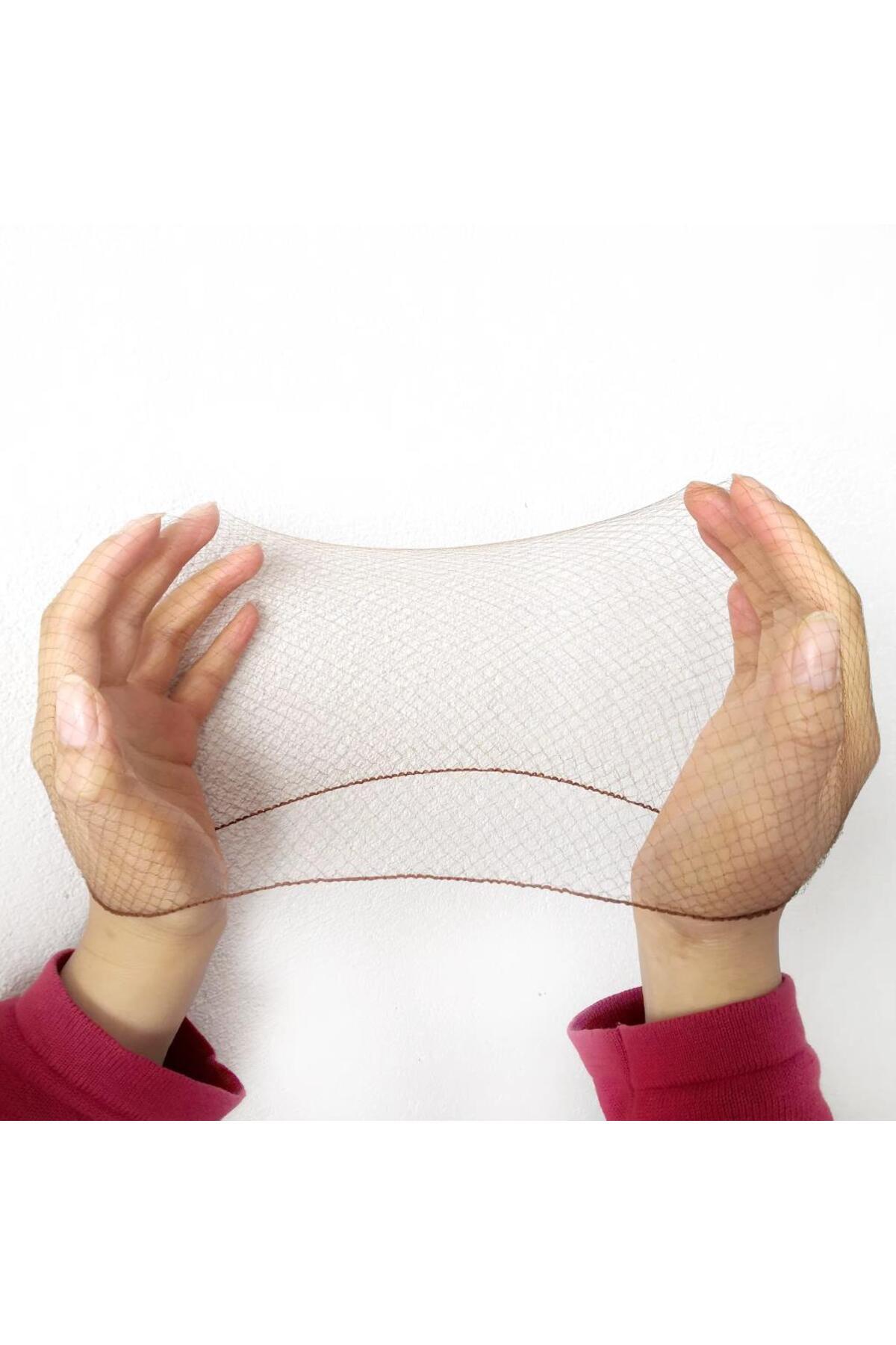 Gymo-Thin Invisible Hair Bun Net (Pack of 5) Light Brown 5