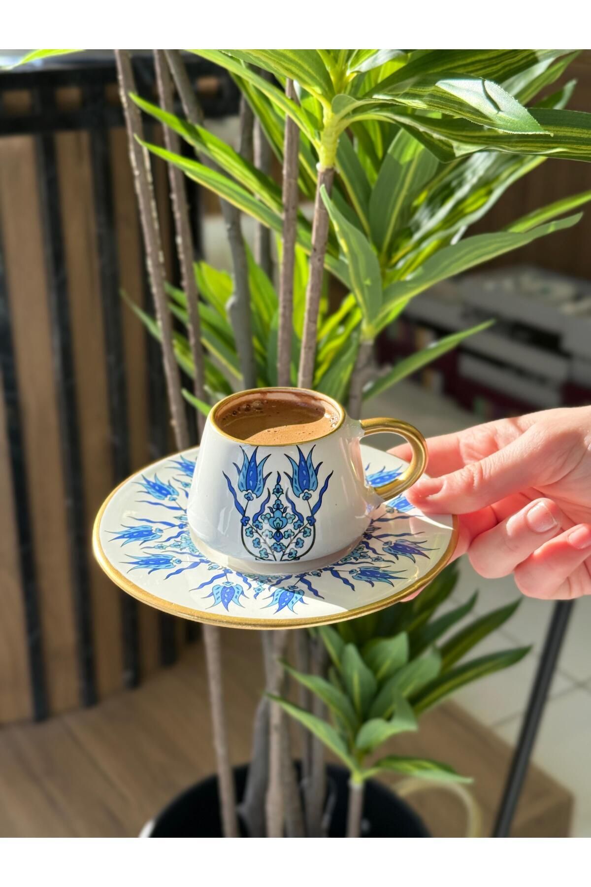 Onedekor 6'lı İznik Lalzen Kahve Fincanı