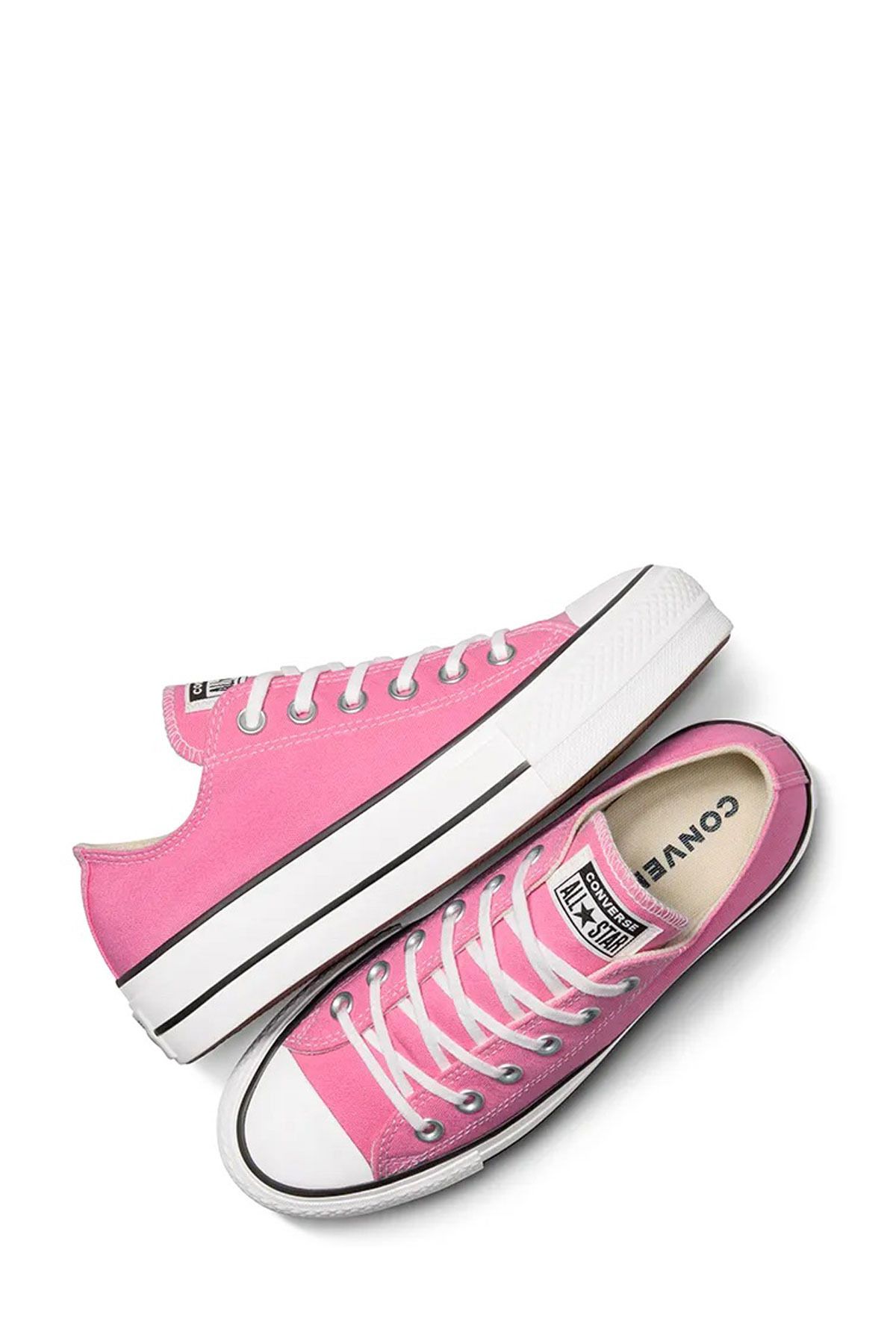 اسنیکر صورتی زنانه چاک تیلور همه لباس سکوی آسانسور ستاره های روزانه Converse