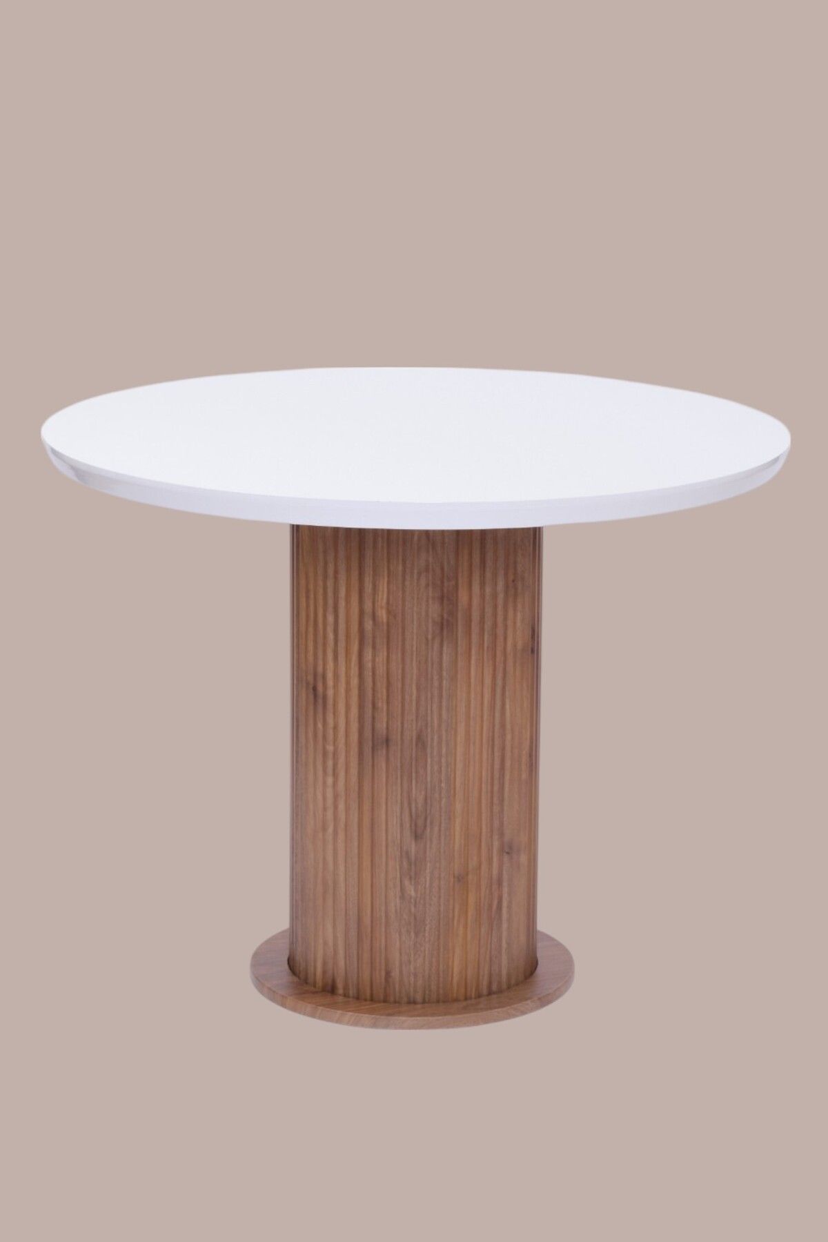 Erezogulları Mobilya Bohem Yuvarlak Lak Panel Mutfak Masası 100cm