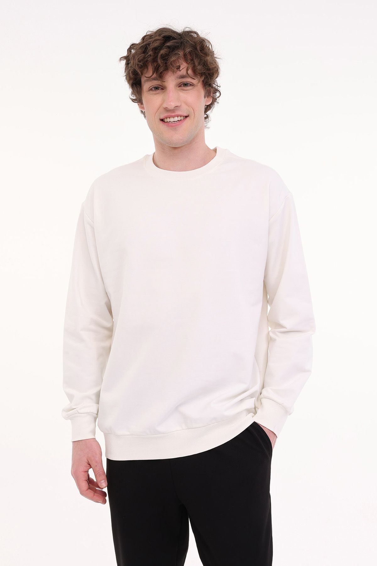 Kinetix-Mb 16Sn90 5Fx Ecru Men's Sweatshirt 1