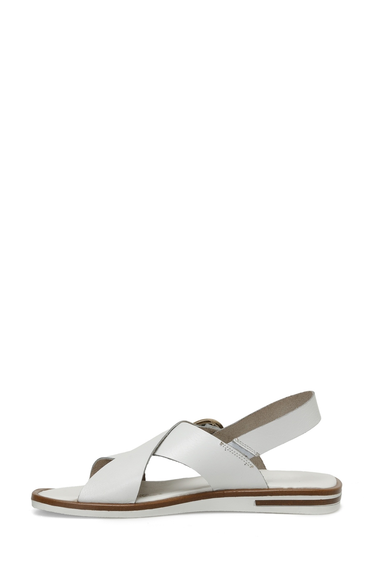 İnci-INCI LOUBI 4FX Weiße flache Damensandalen 3