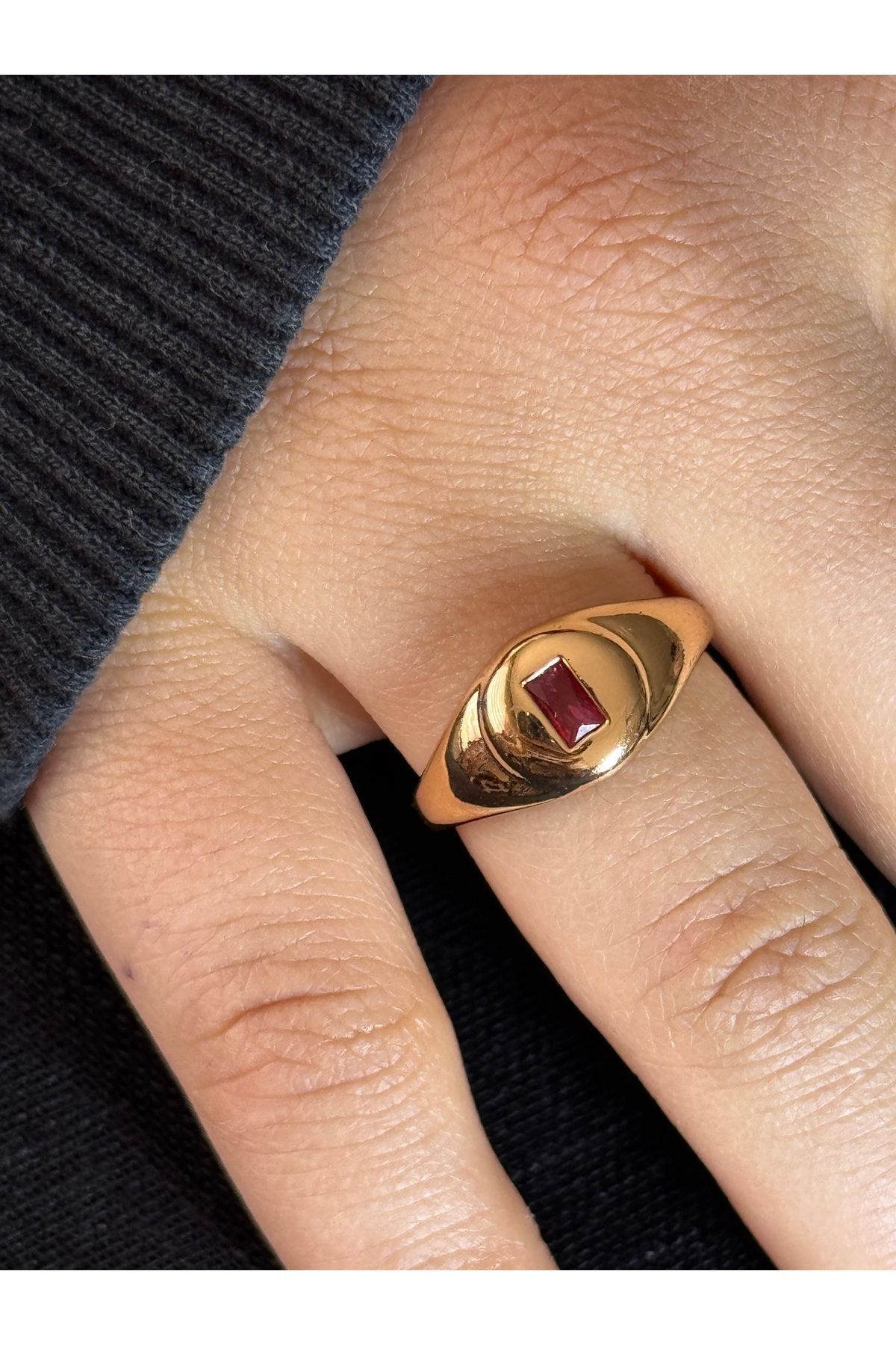 XUPING JEWELRY 18K ayarlanabilir pembe zirkon taşlı çelik yüzük paslanmaz kararmaz