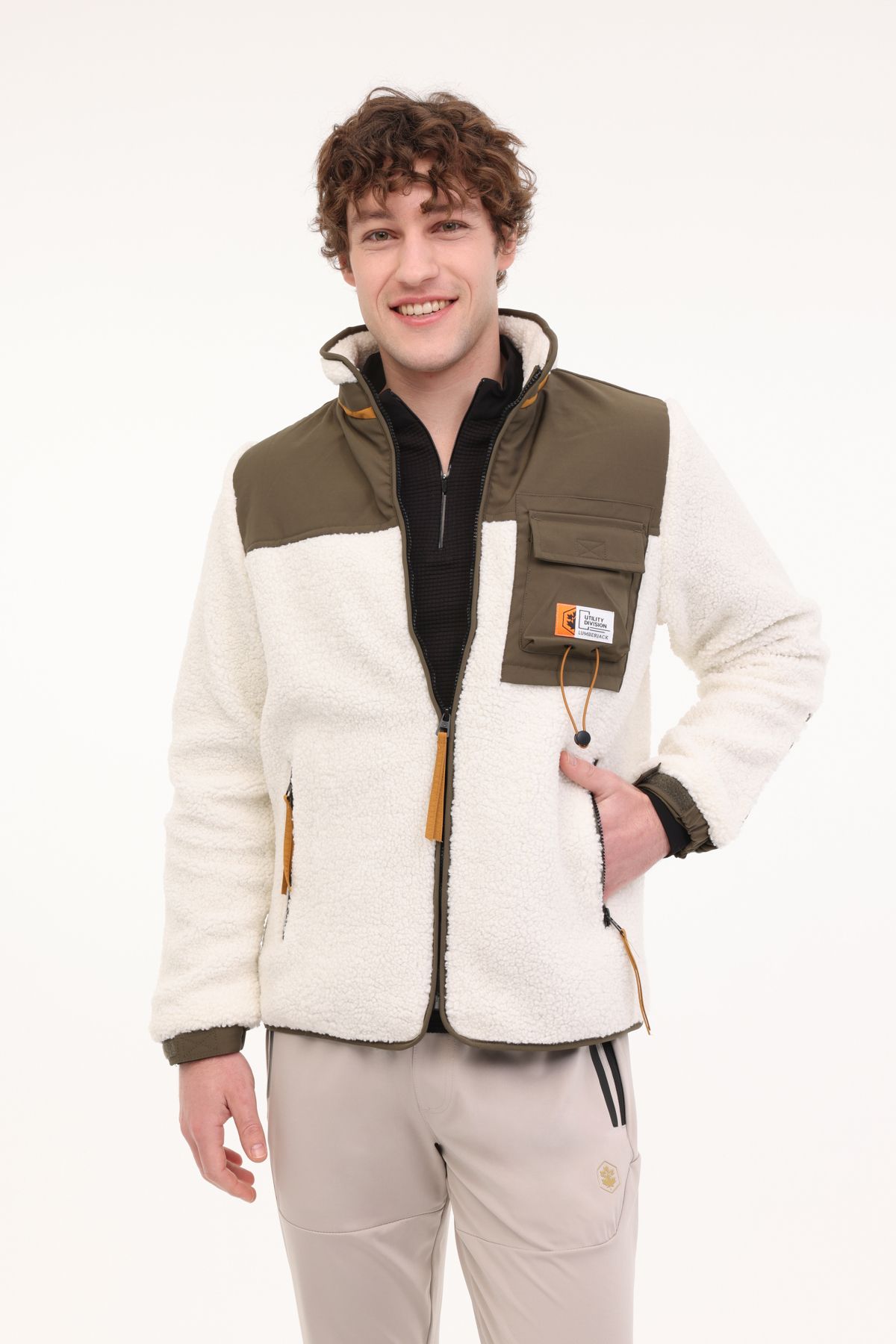 lumberjack-Ανδρικό παλτό ML 7KSYFA24MJ 23-48 4PR Ecru 5