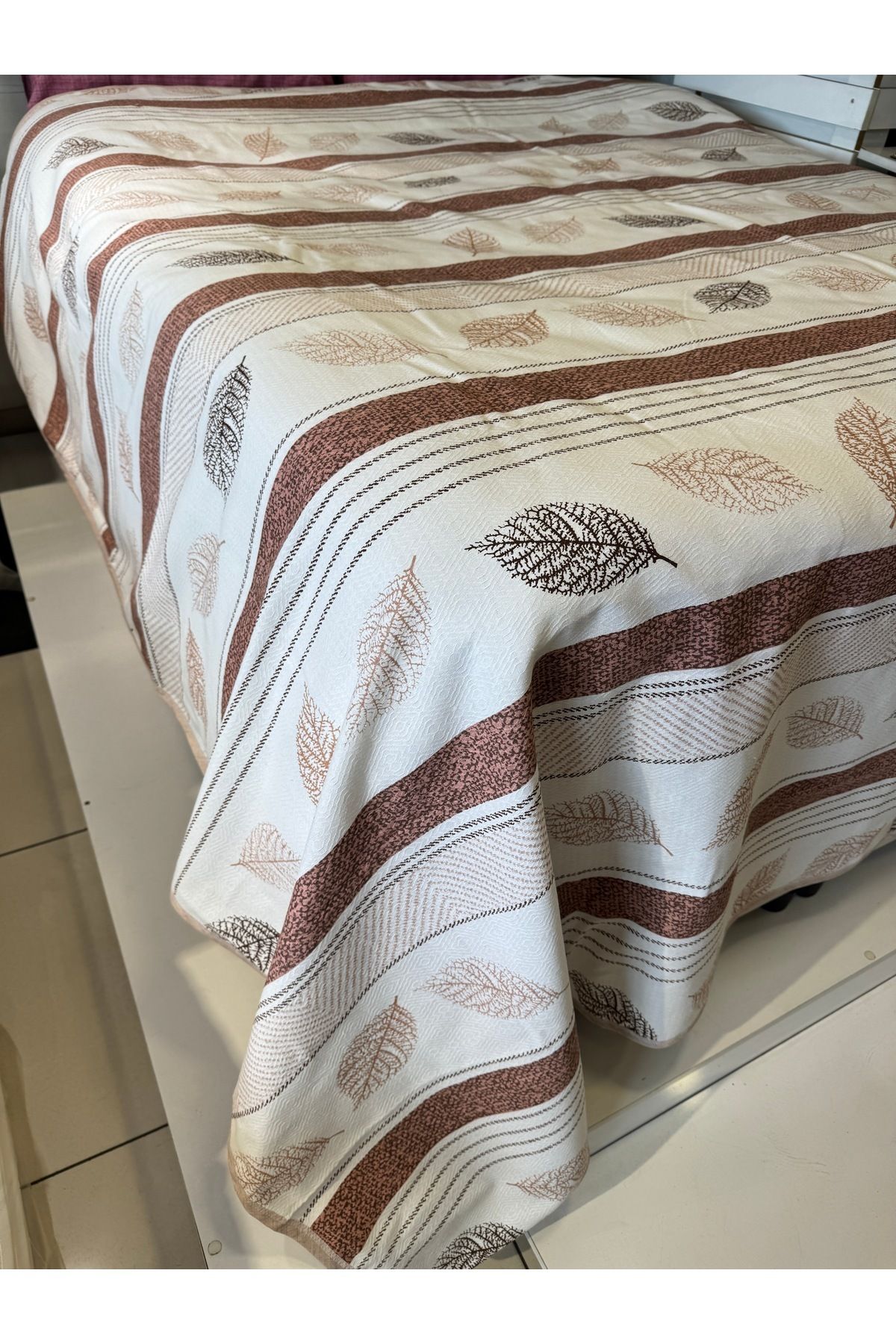 ŞENER HOME-Leaf Pattern Printed 150X240 Cm. Single Single Pike 3