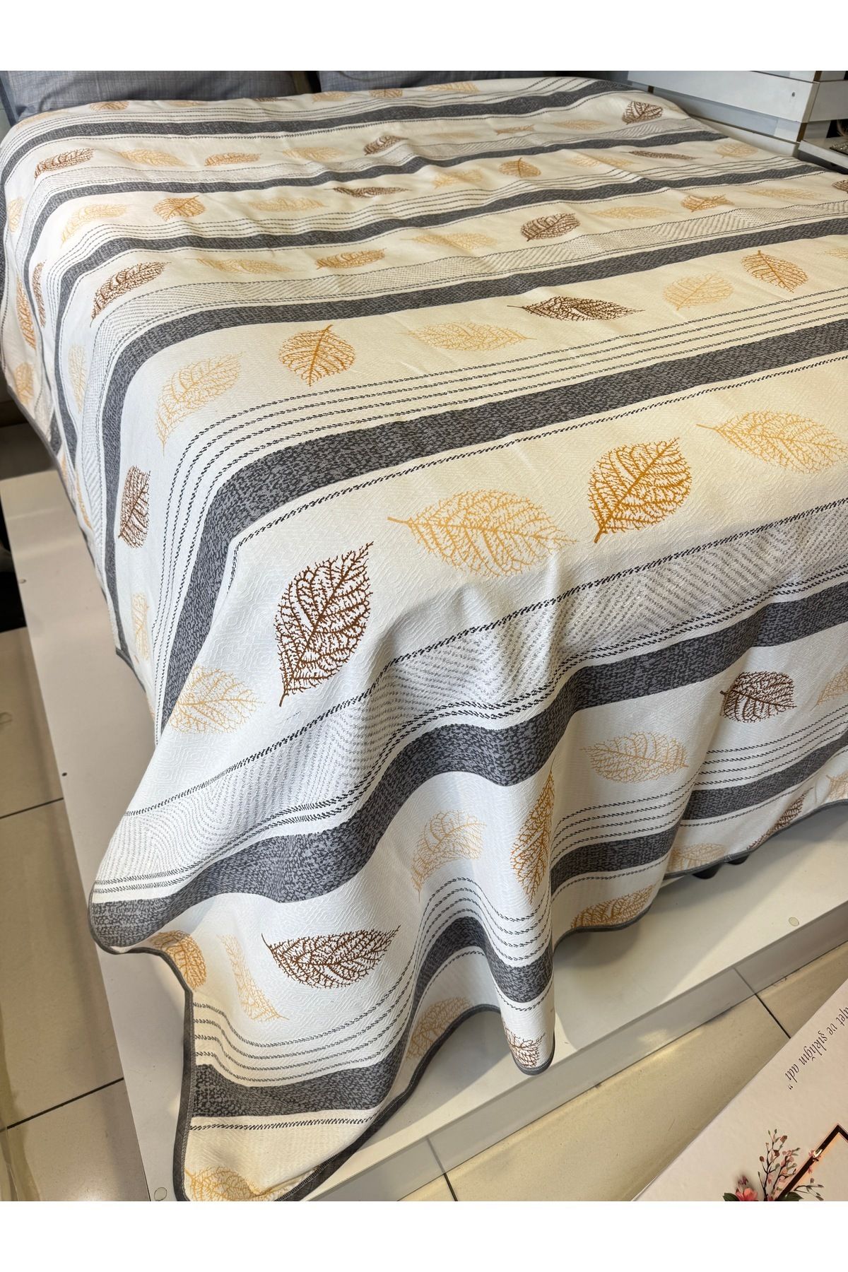 ŞENER HOME-Leaf Pattern Printed 150X240 Cm. Single Single Pike 3