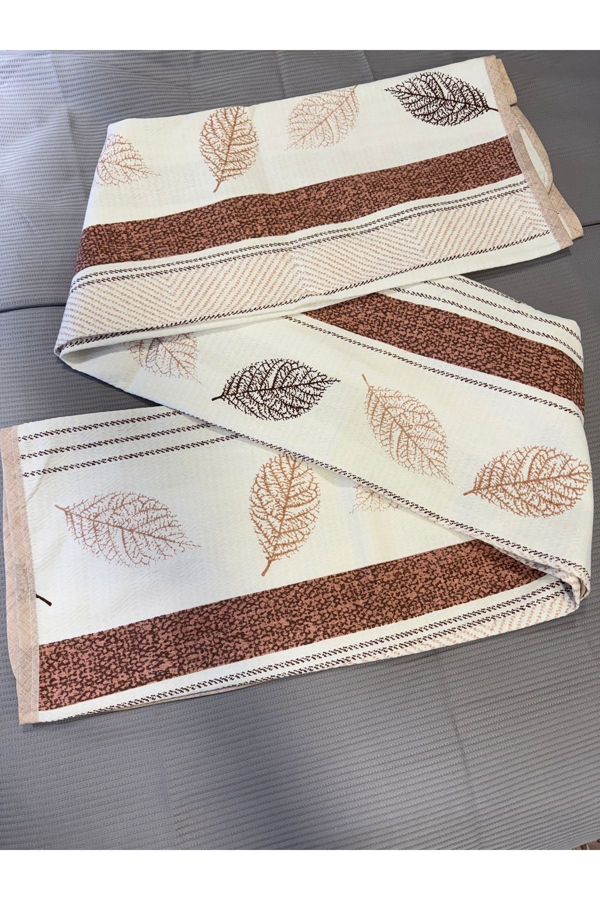 ŞENER HOME-Leaf Pattern Printed 150X240 Cm. Single Single Pike 7