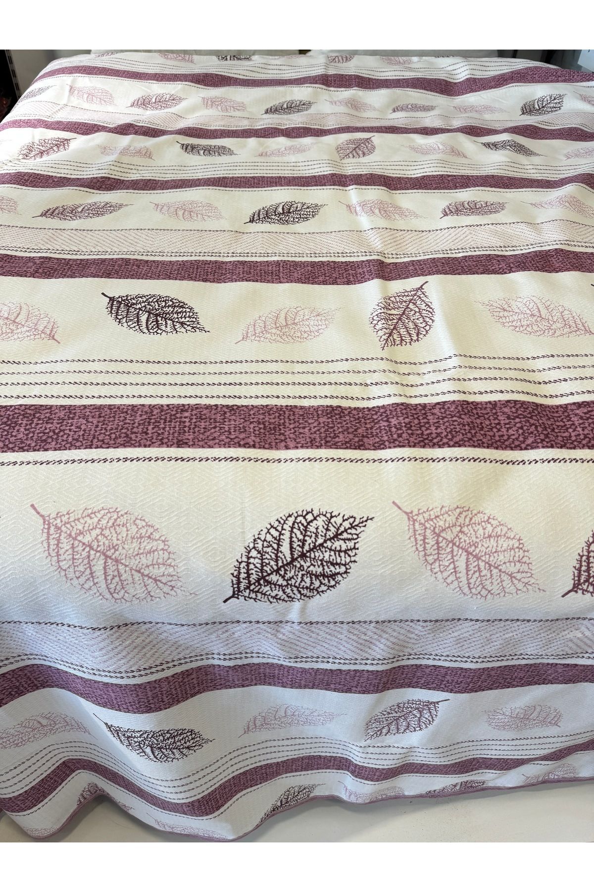 ŞENER HOME-Leaf Pattern Printed 150X240 Cm. Single Single Pike 4