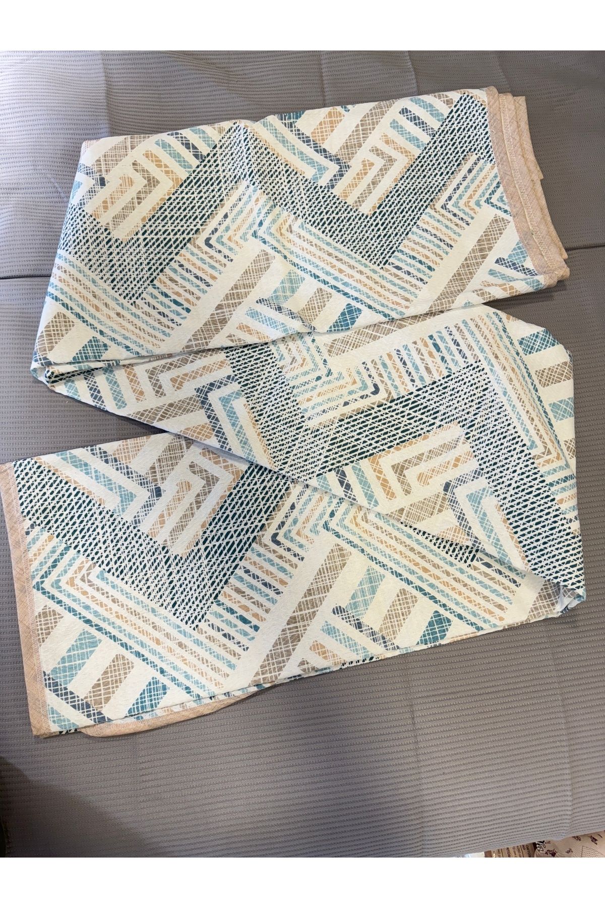 ŞENER HOME-Meander Pattern Printed 200X240 Cm. Double (Battal) Single Pike 7