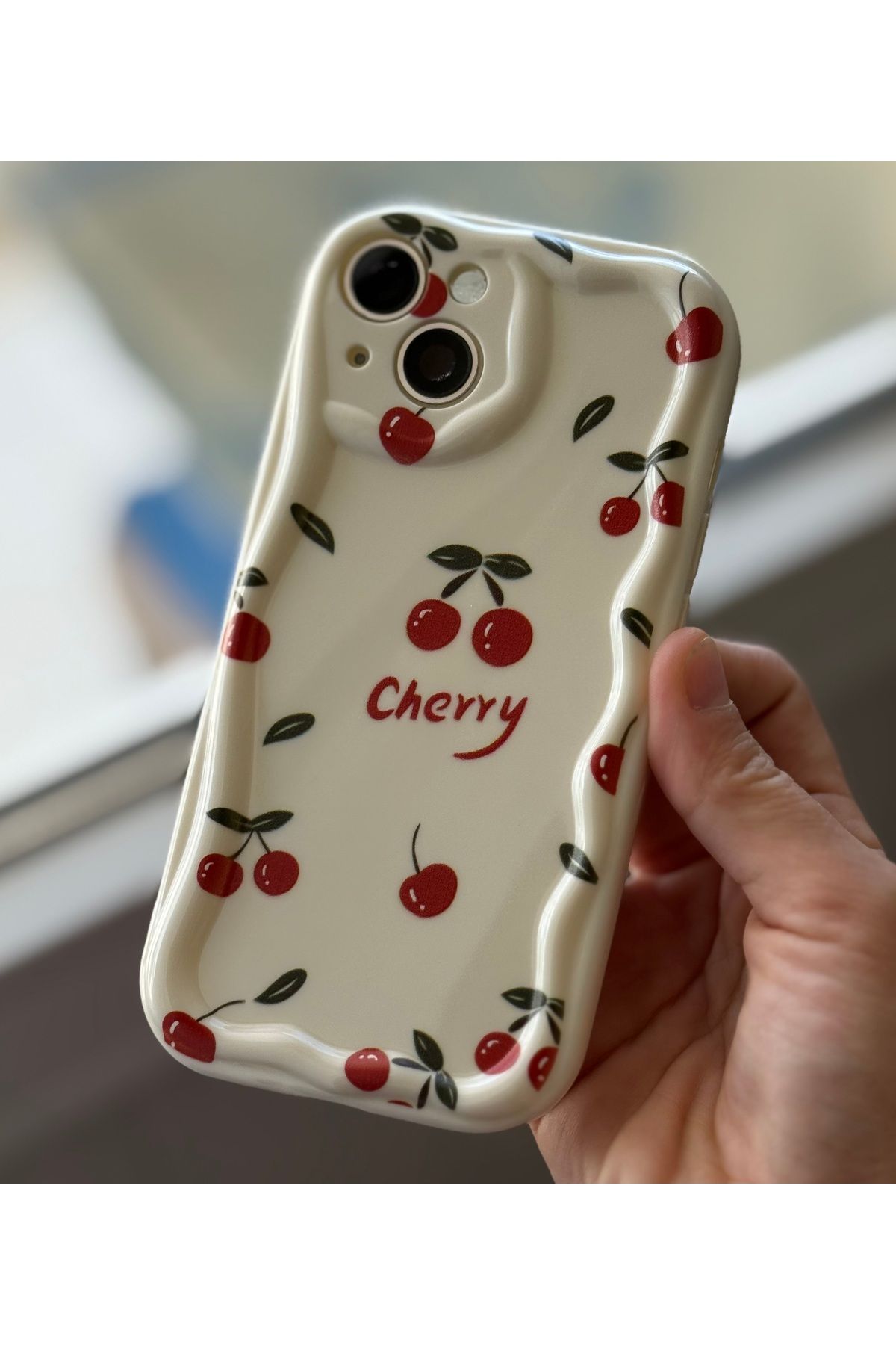 FİŞNEİLETİŞİM İPHONE 13 UYUMLU KİRAZ DESENLİ CHERRY KILIF