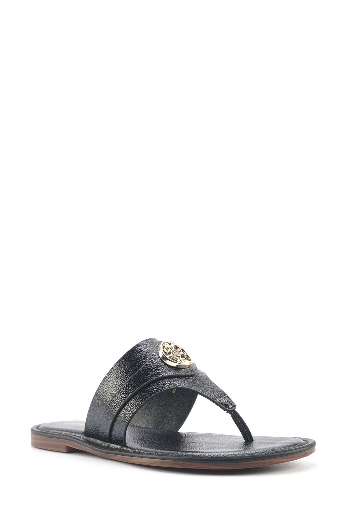 دمپایی زنانه MIANCA 5FX سیاه و سفید مسطح Nine West