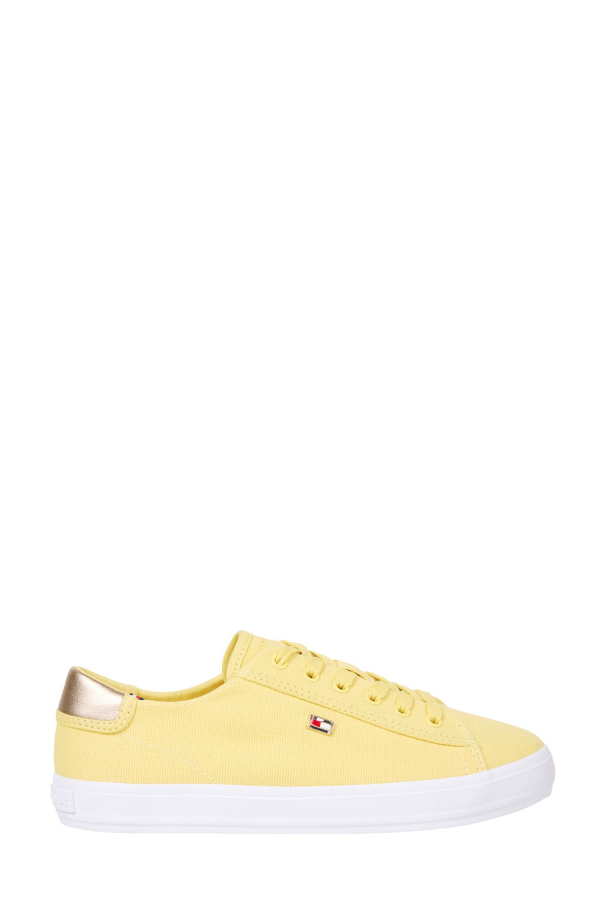 Tommy Hilfiger-Дамски маратонки Vulc Canvas с връзки, жълти 1